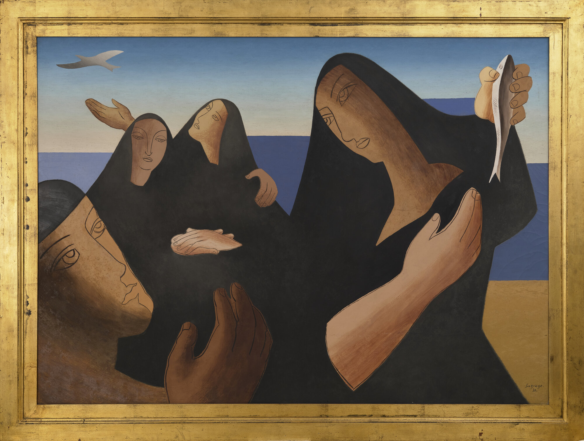 Pecheuses de Collioure, pescatrici (dipinto) di Survage, Léopold (attribuito) (XX)