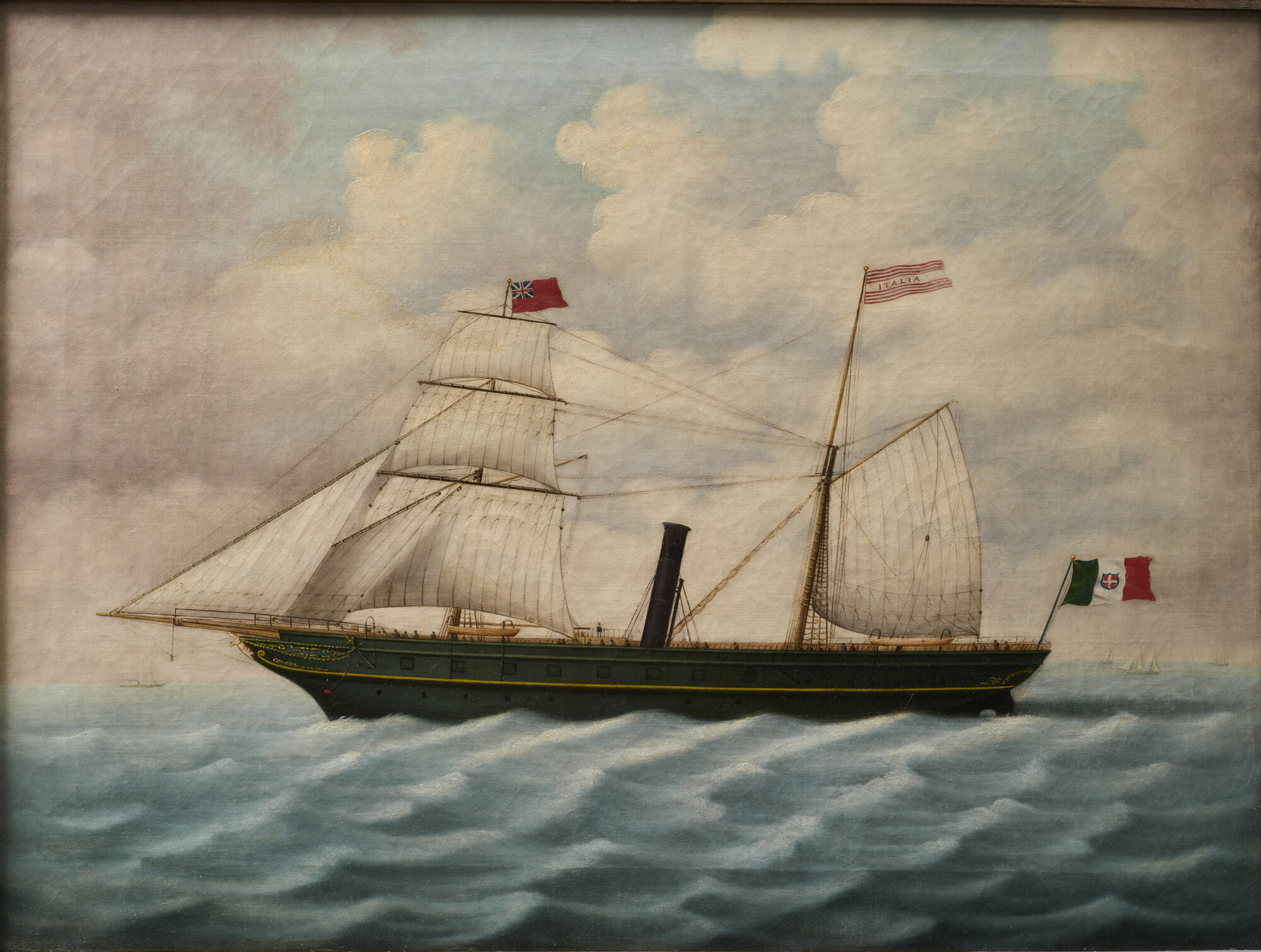 Piroscafo "Italia", piroscafo (dipinto) di Ignoto (XIX)