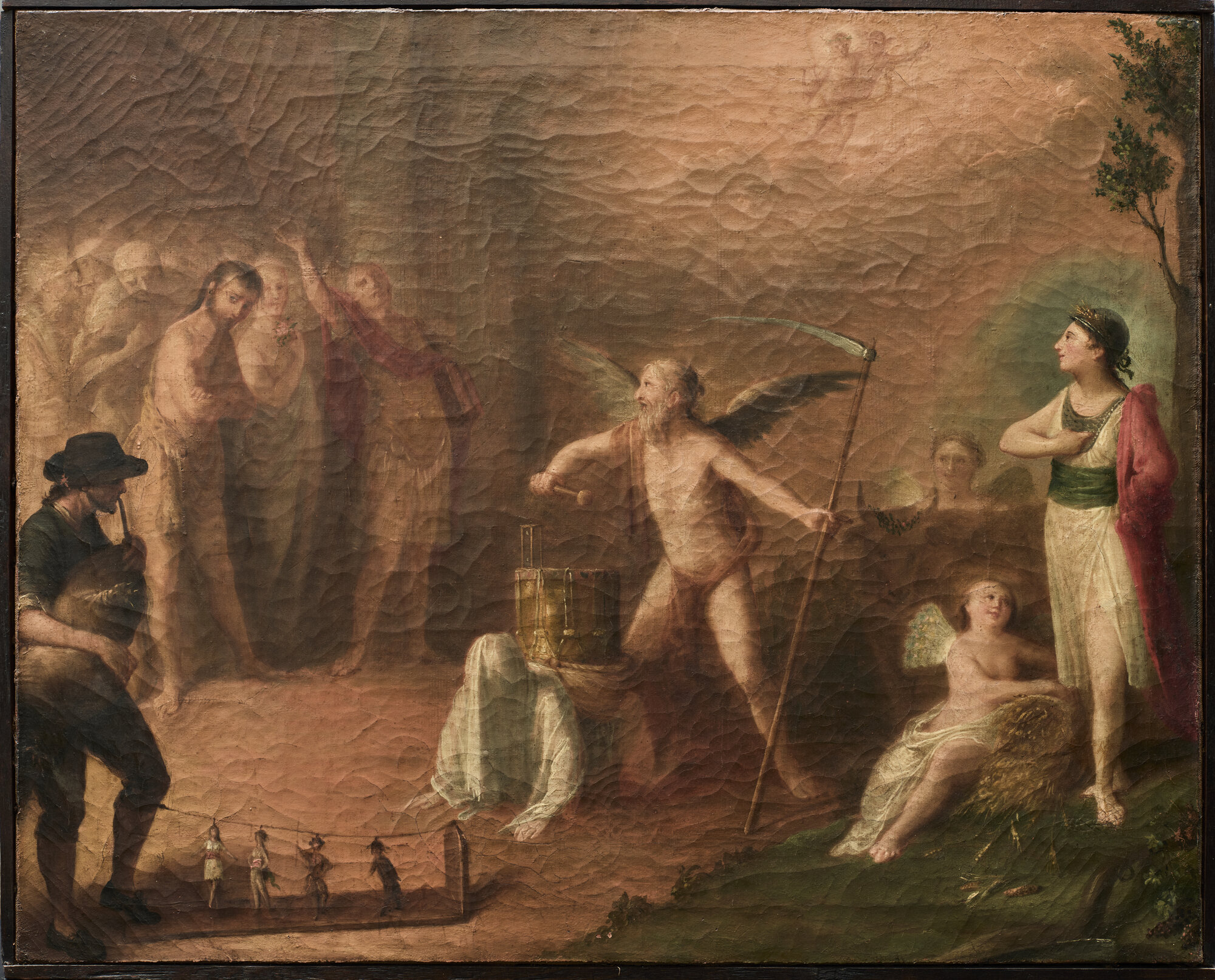 Allegoria. Il tempo, figura allegorica maschile (dipinto) di Guascone, Felice (XIX)