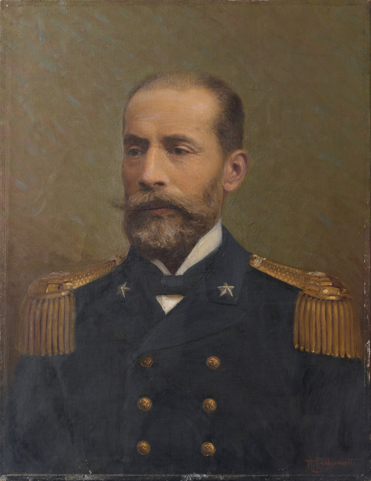 Ritratto dell’Ammiraglio Coltelletti, militare (dipinto - olio su tela) di Pellicciotti, A (XIX)