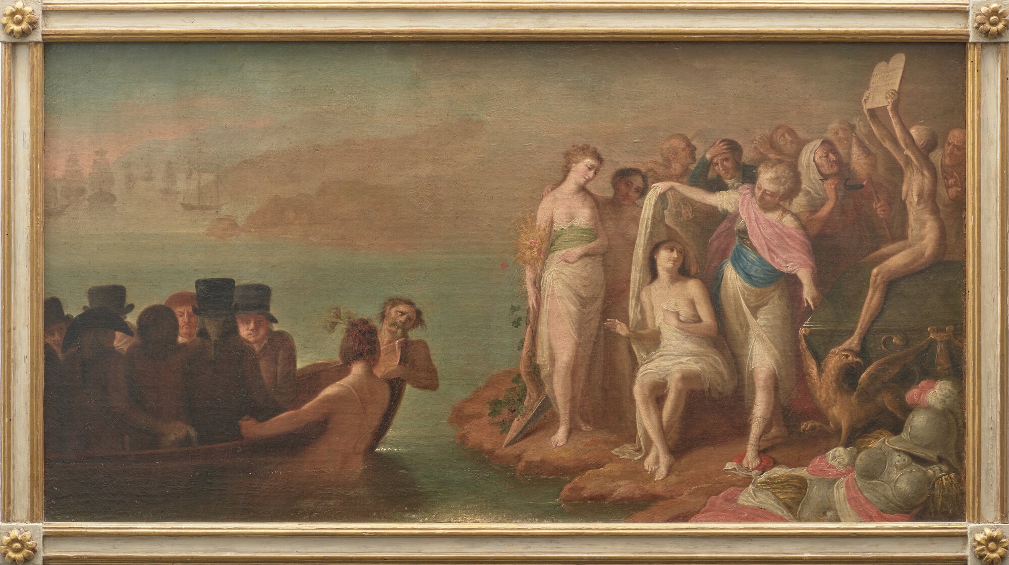 Allegorie. Il ritorno di Napoleone dall'Egitto, figure allegoriche femminili (dipinto) di Guascone, Felice (XIX)