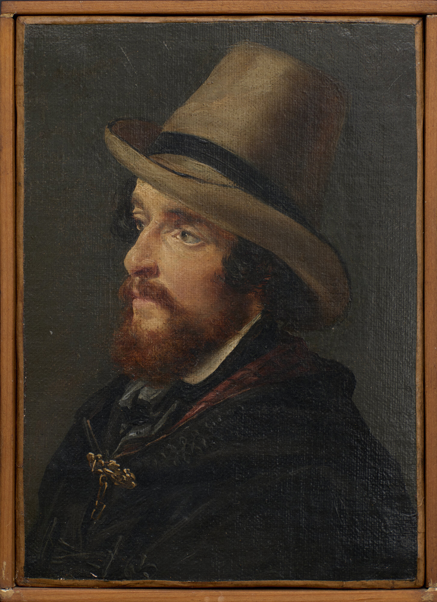 Medici Giacomo, ritratto maschile (dipinto - olio su tela) di Induno, Domenico (XIX)