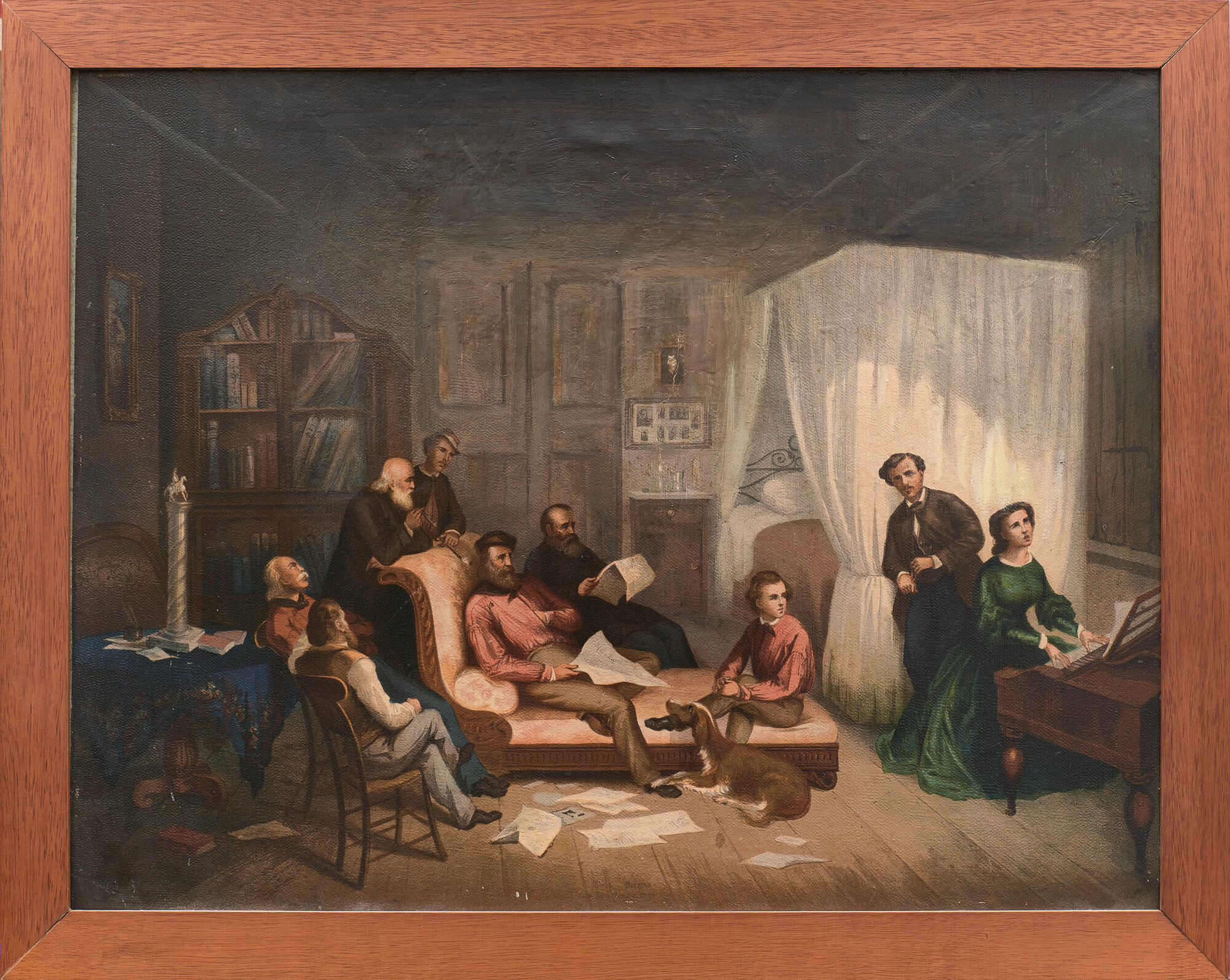 Garibaldi in famiglia, Famiglia Garibaldi (Litografia) di Anonimo (XIX)