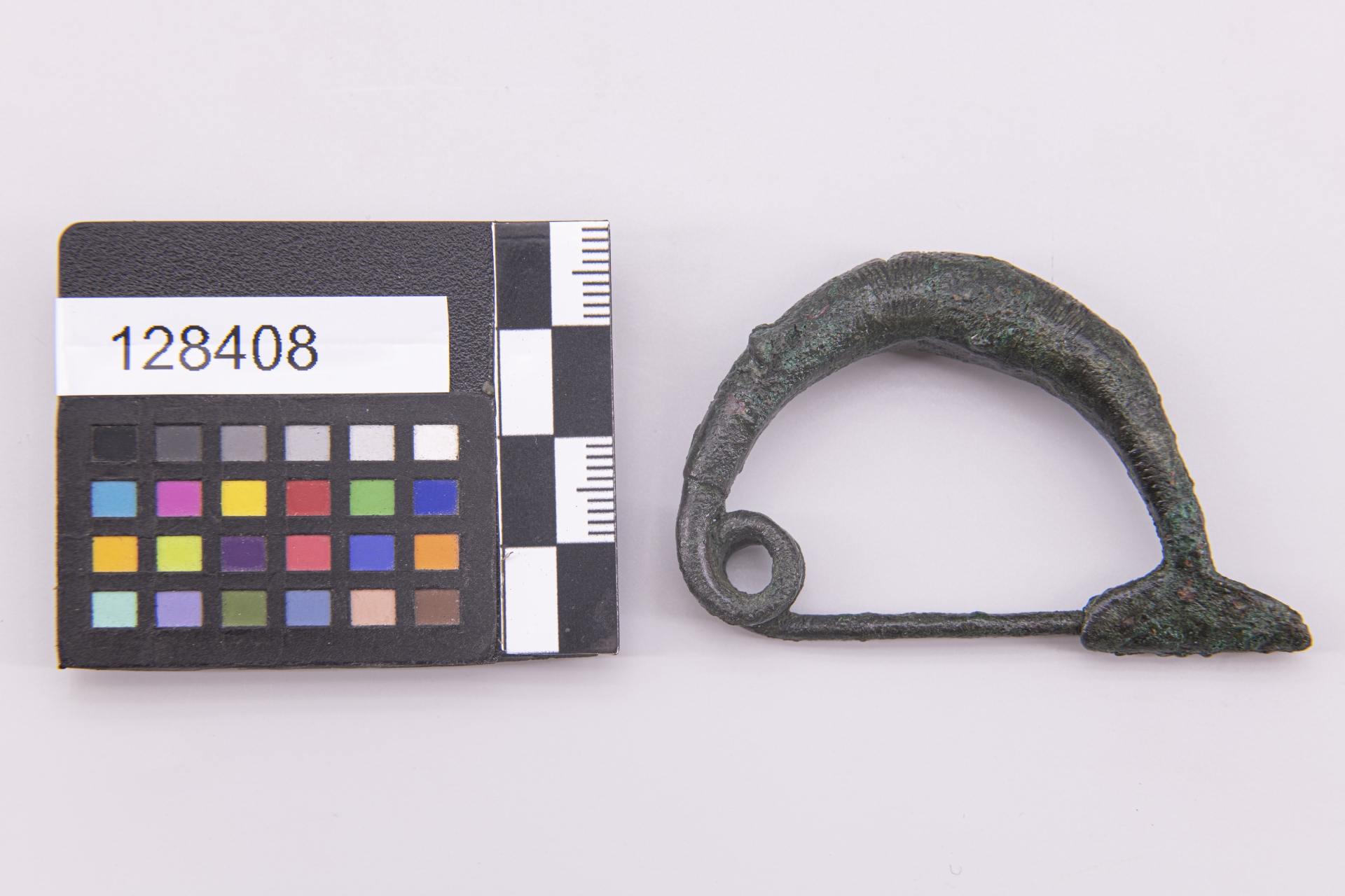 fibula/ ad arco ingrossato - fase Pontecagnano IB-II (terzo quarto sec. VII a.C)