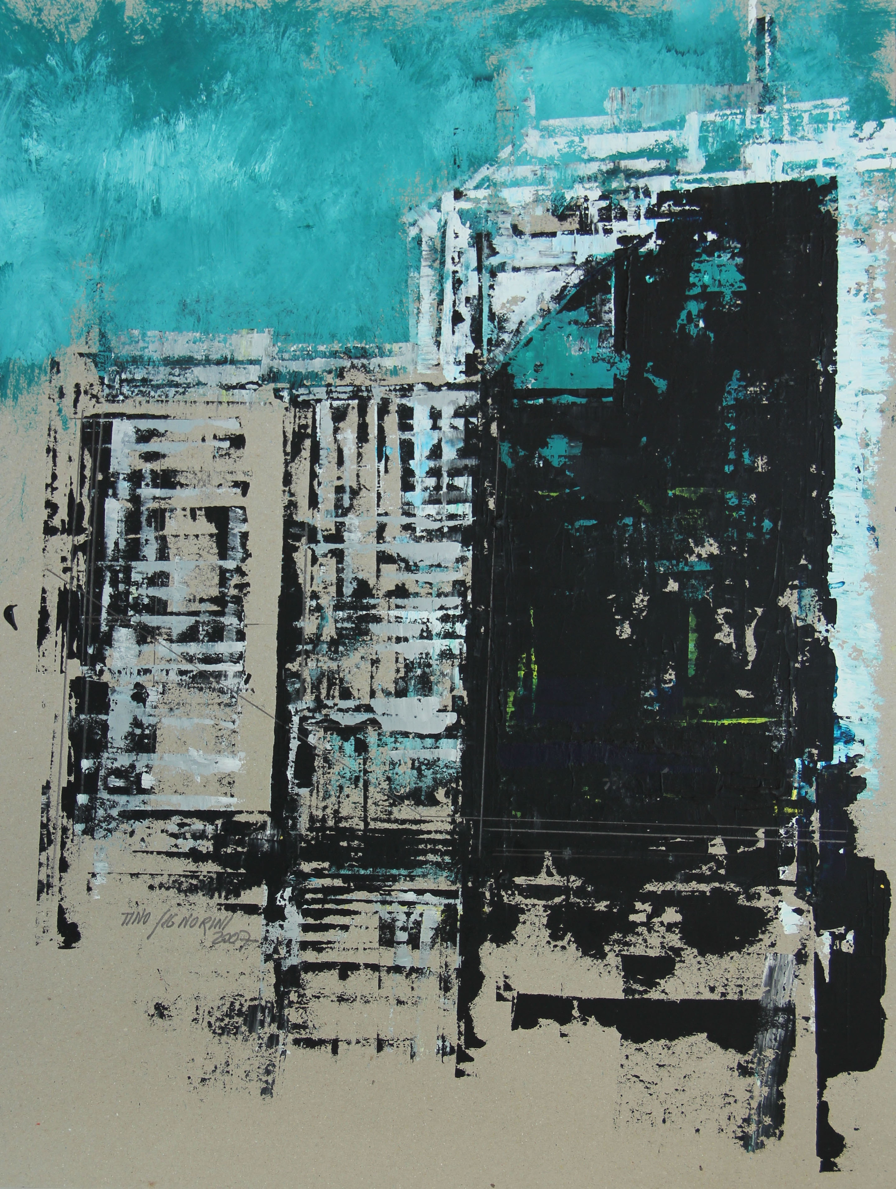 Dallo studio di Via Monteverdi, paesaggio urbano (dipinto, opera isolata) di Signorini, Tino - ambito siciliano (anni dieci XXI)