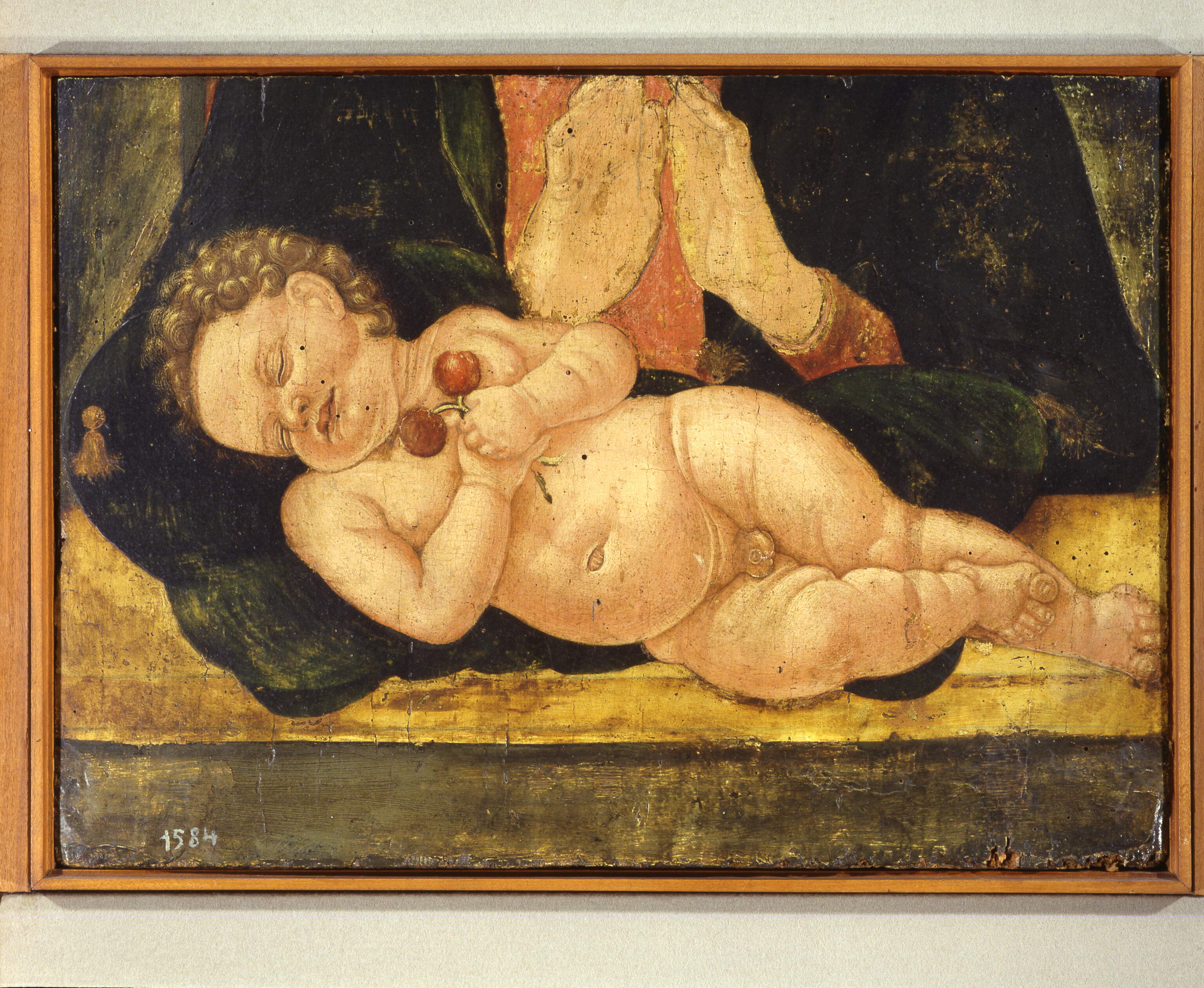 Madonna con il bambino, Madonna con il bambino (dipinto, frammento) di Andrea da Murano (fine sec. XV)