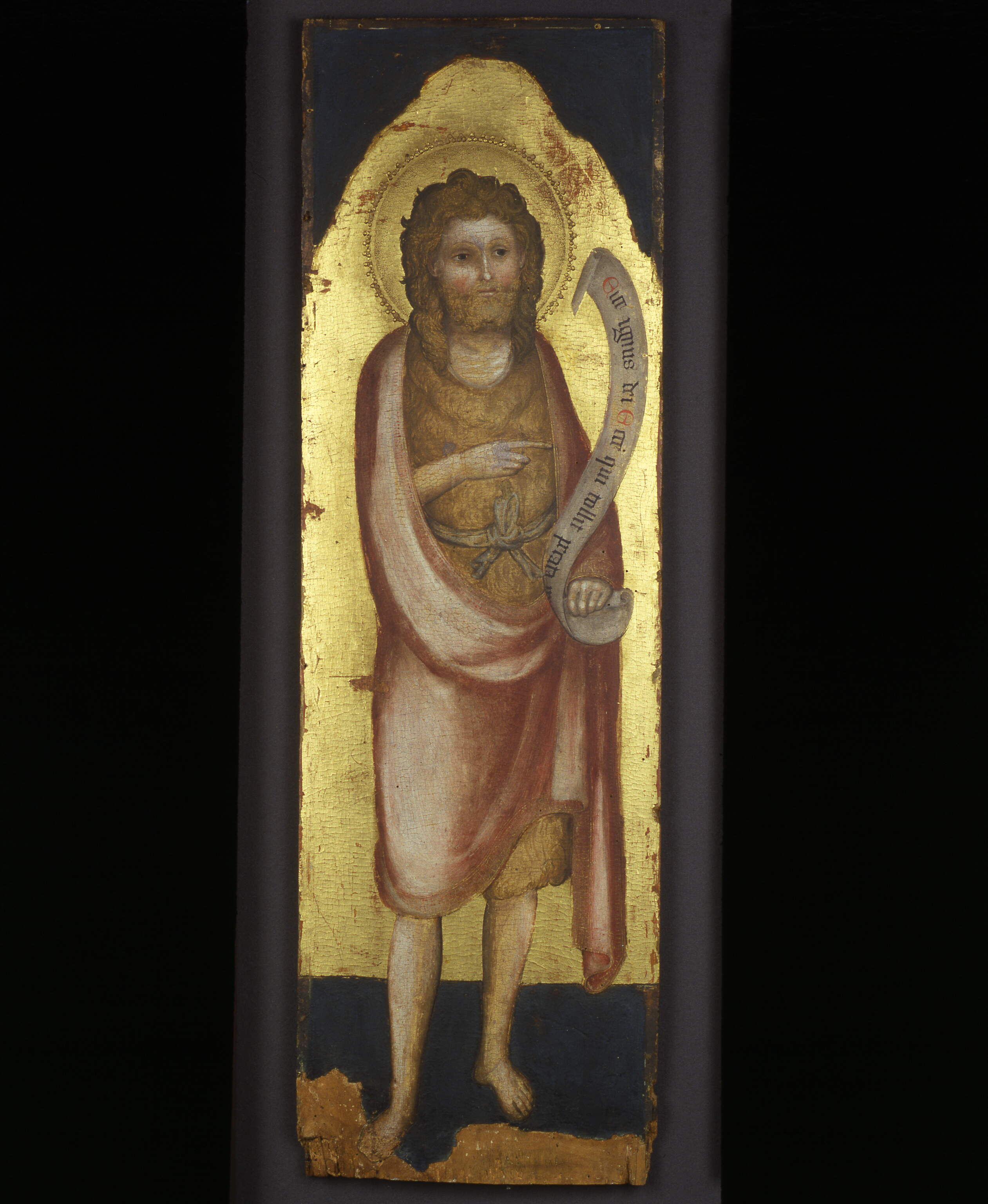 San Giovanni battista, San Giovanni Battista (polittico dipinto, frammento) di Bottega degli Zavattari (secc. XV-XV)