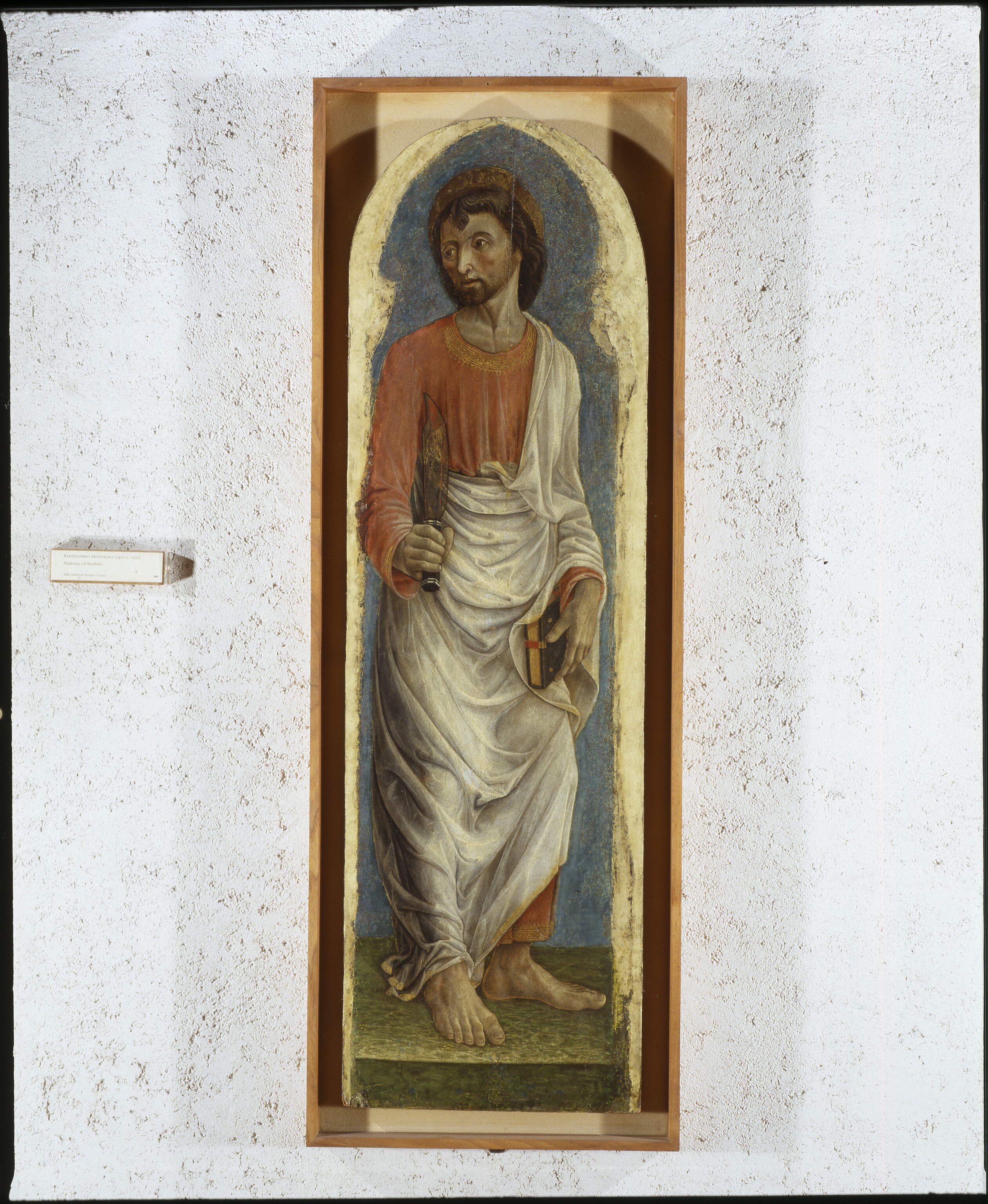 San Bartolomeo, San Bartolomeo (polittico dipinto, frammento) di Morone Domenico (secc. XV-XV)