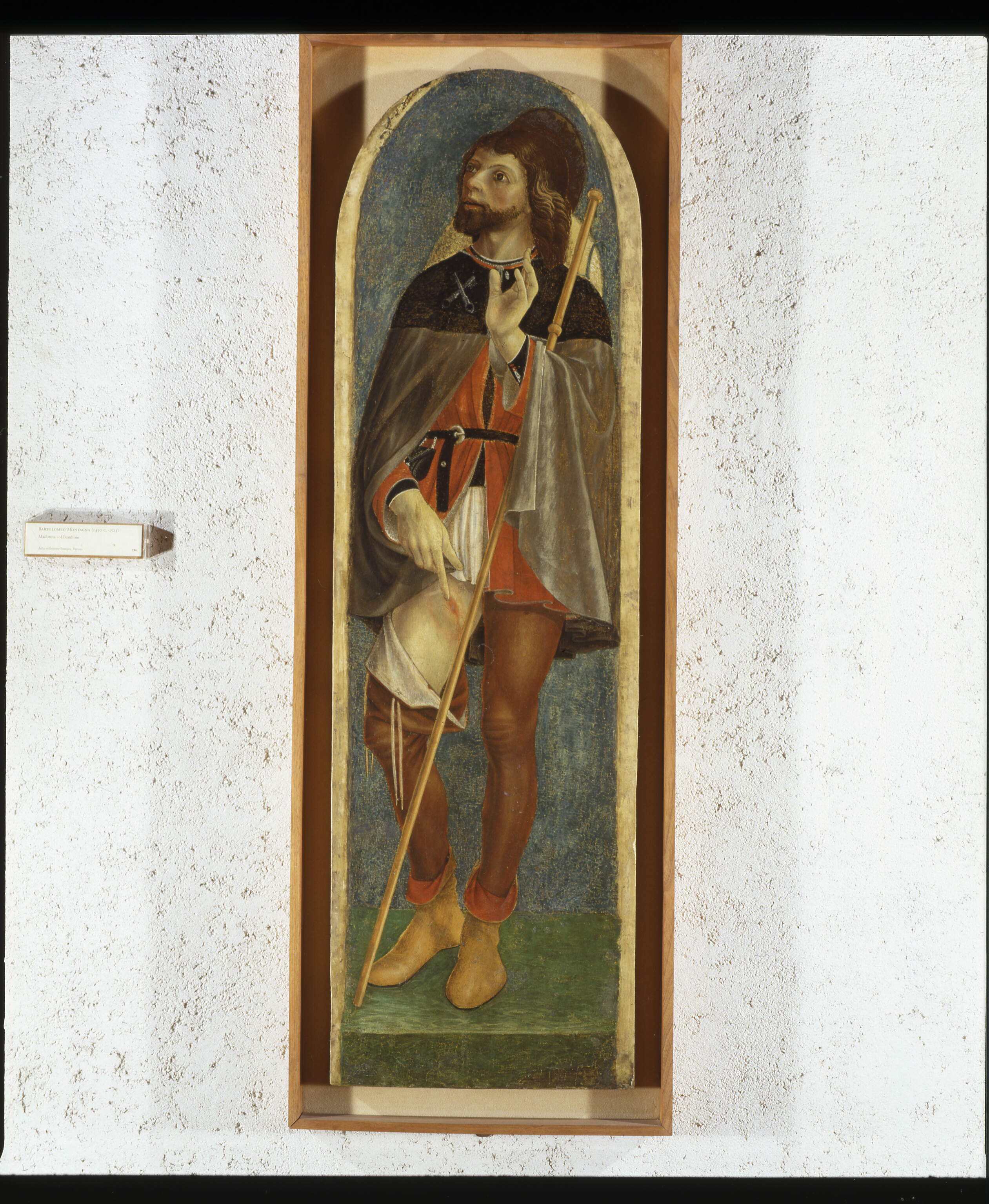 San Rocco, San Rocco (polittico dipinto, frammento) di Morone Domenico (secc. XV-XV)