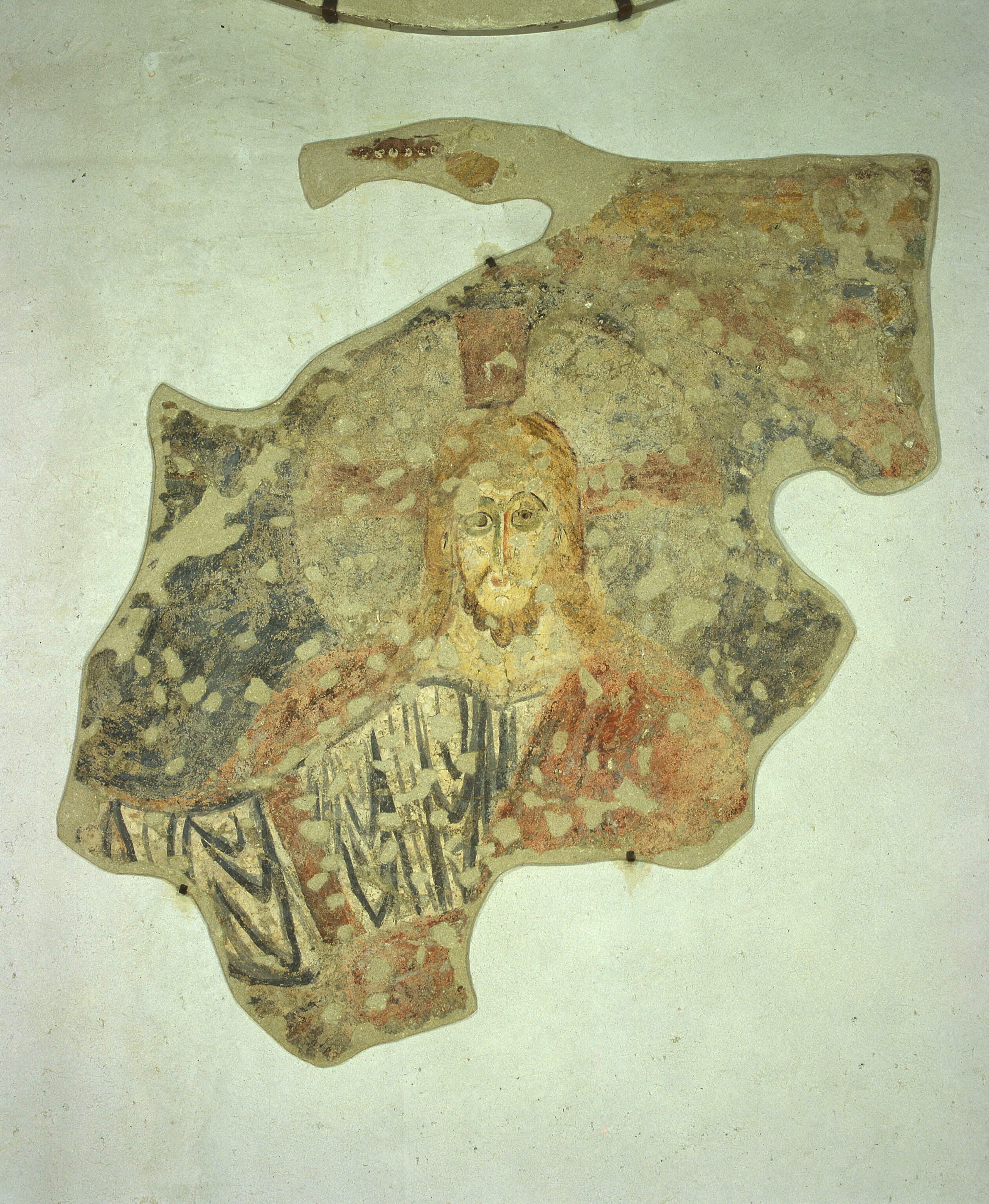 Maiestas Domini: Cristo, Maiestas Domini: Cristo (dipinto murale, frammento) di Pittori del 996 (sec. X)