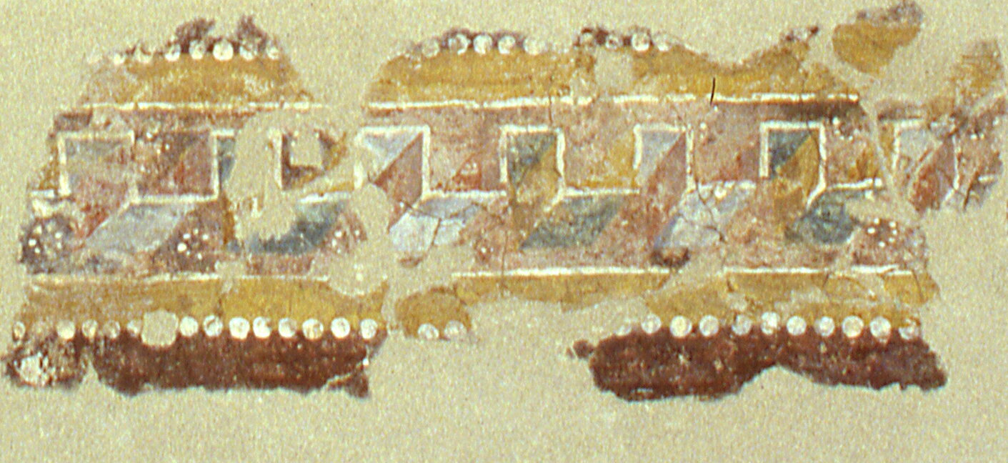 Cornice a meandro, Cornice a meandro (dipinto murale, frammento) - ambito veronese (prima metà sec. XII)