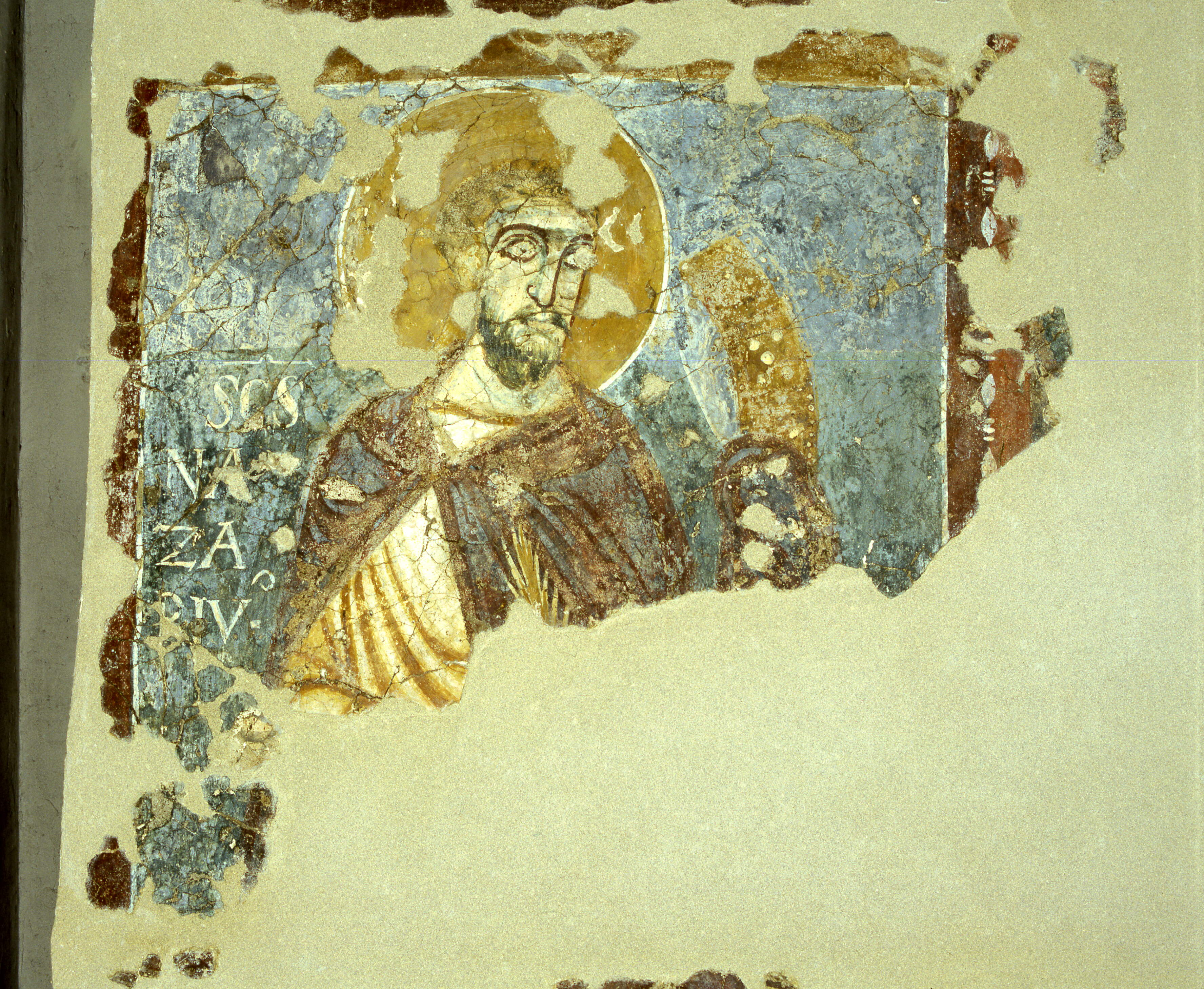 San Nazaro, San Nazaro (dipinto murale, frammento) - ambito veronese (prima metà sec. XII)