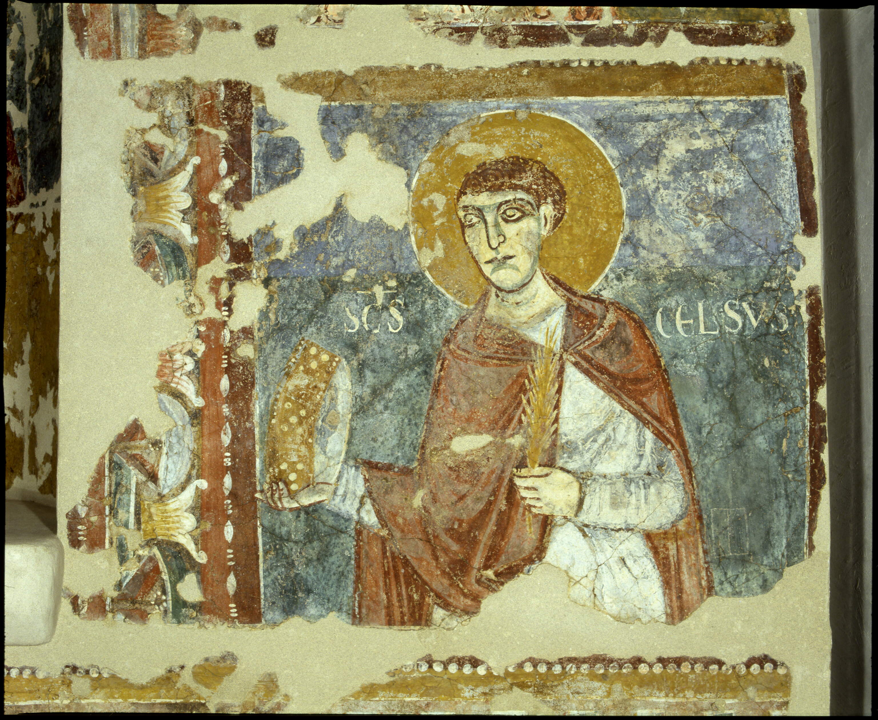 San Celso, San Celso (dipinto murale, frammento) - ambito veronese (prima metà sec. XII)