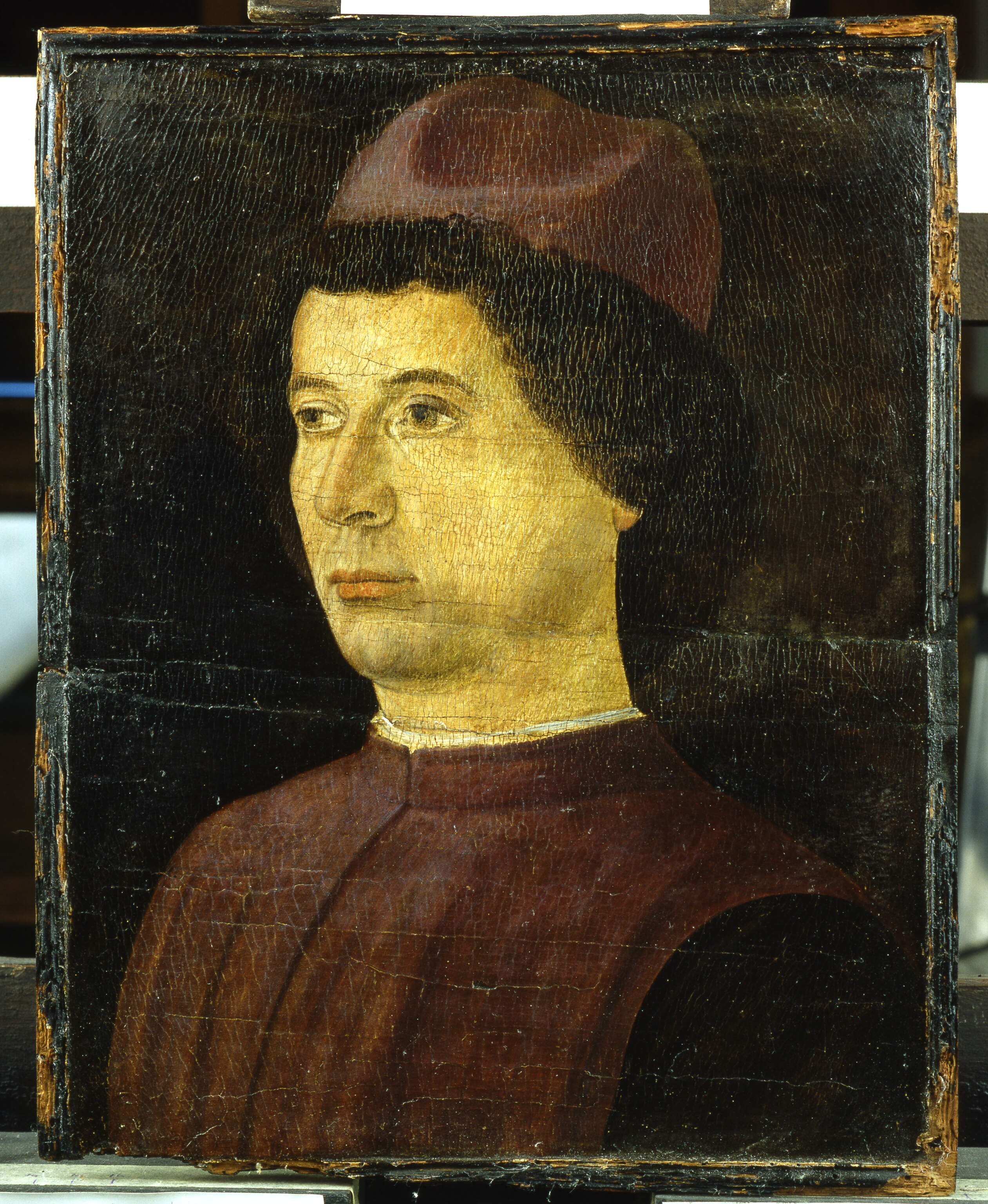 Ritratto virile, Ritratto virile (dipinto, pendant) - ambito veneto (secc. XV-XV)