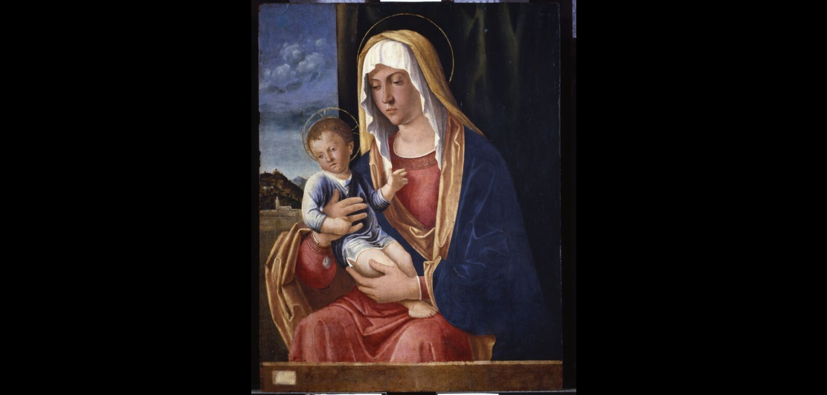 Madonna con il bambino, Madonna con il bambino (dipinto, opera isolata) - ambito veneto (sec. XVI)