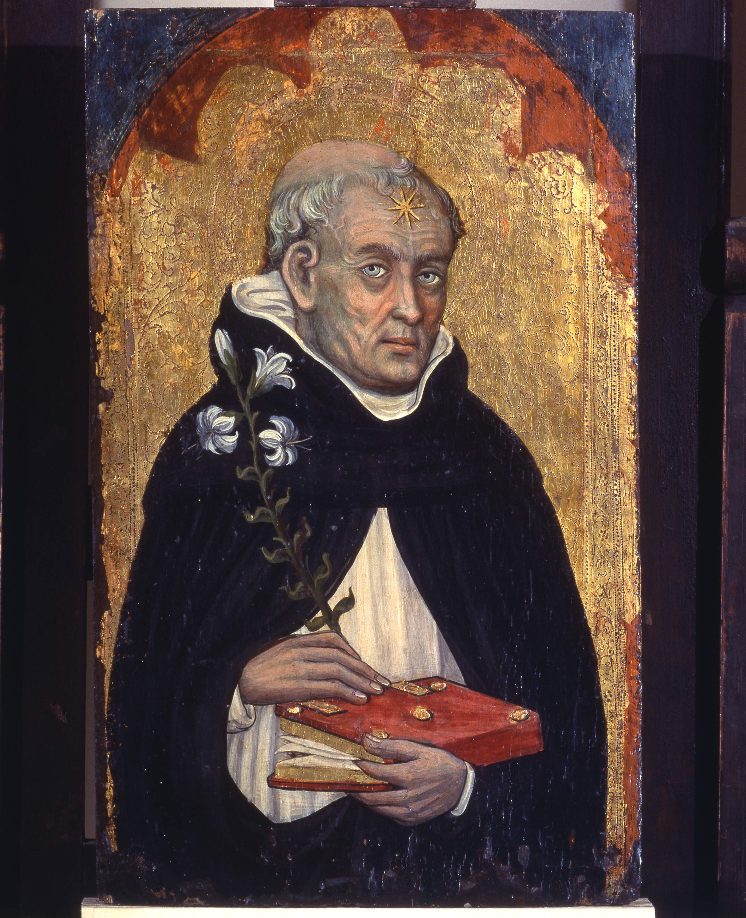 San Domenico, San Domenico (polittico dipinto, frammento) - ambito piemontese (sec. XV)