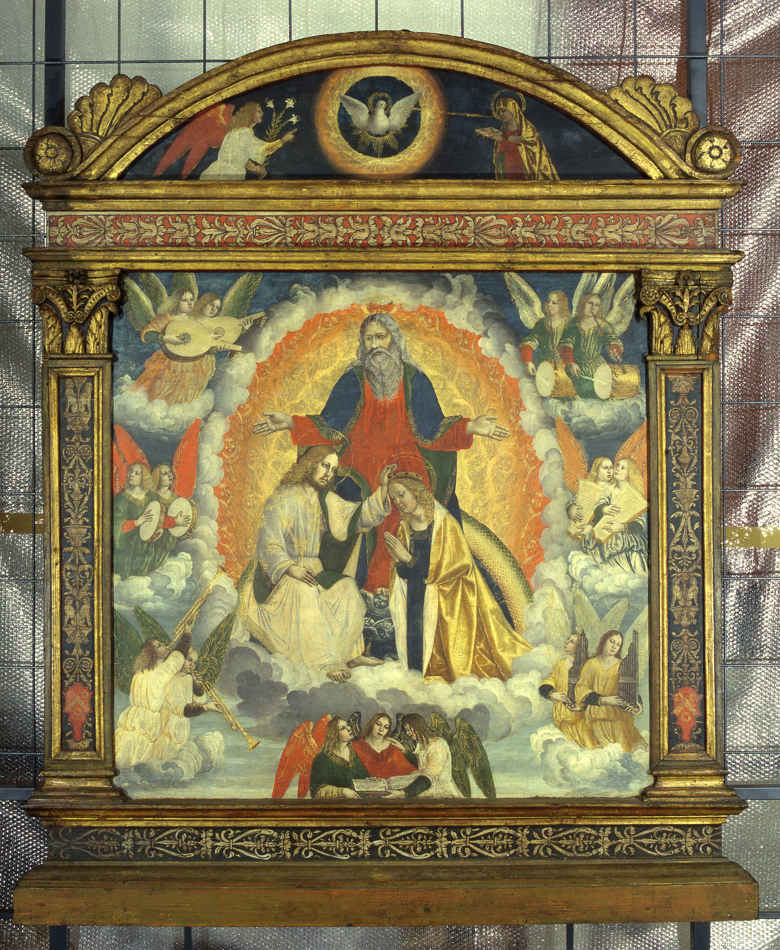 Ancona della Vergine incoronata, Annunciazione, Incoronazione della Vergine (ancona, opera isolata) - ambito veronese (secc. XVI-XVI)