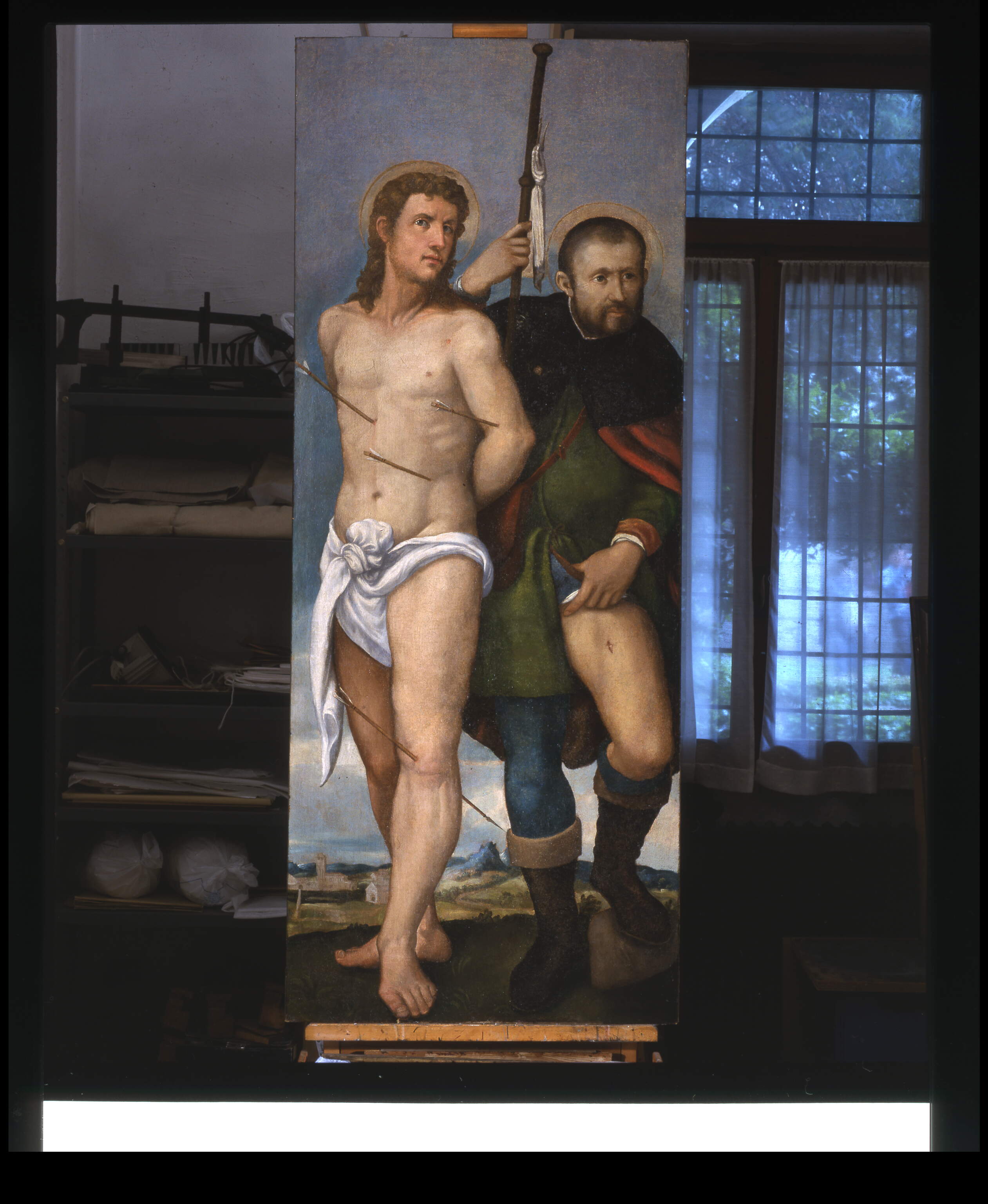 I santi Sebastiano e Rocco, I Santi Sebastiano e Rocco - Dipinti (dipinto, frammento) - ambito veronese (prima metà sec. XVI)