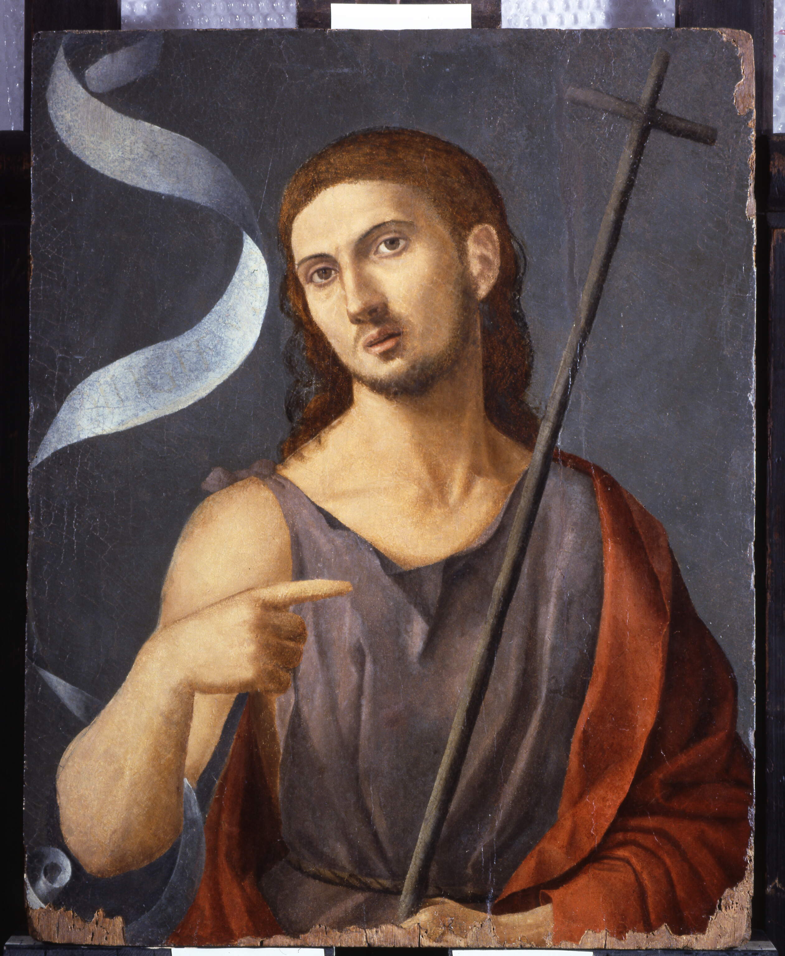 San Giovanni battista, San Giovanni Battista (dipinto, frammento) - ambito veneziano (inizio sec. XVI)