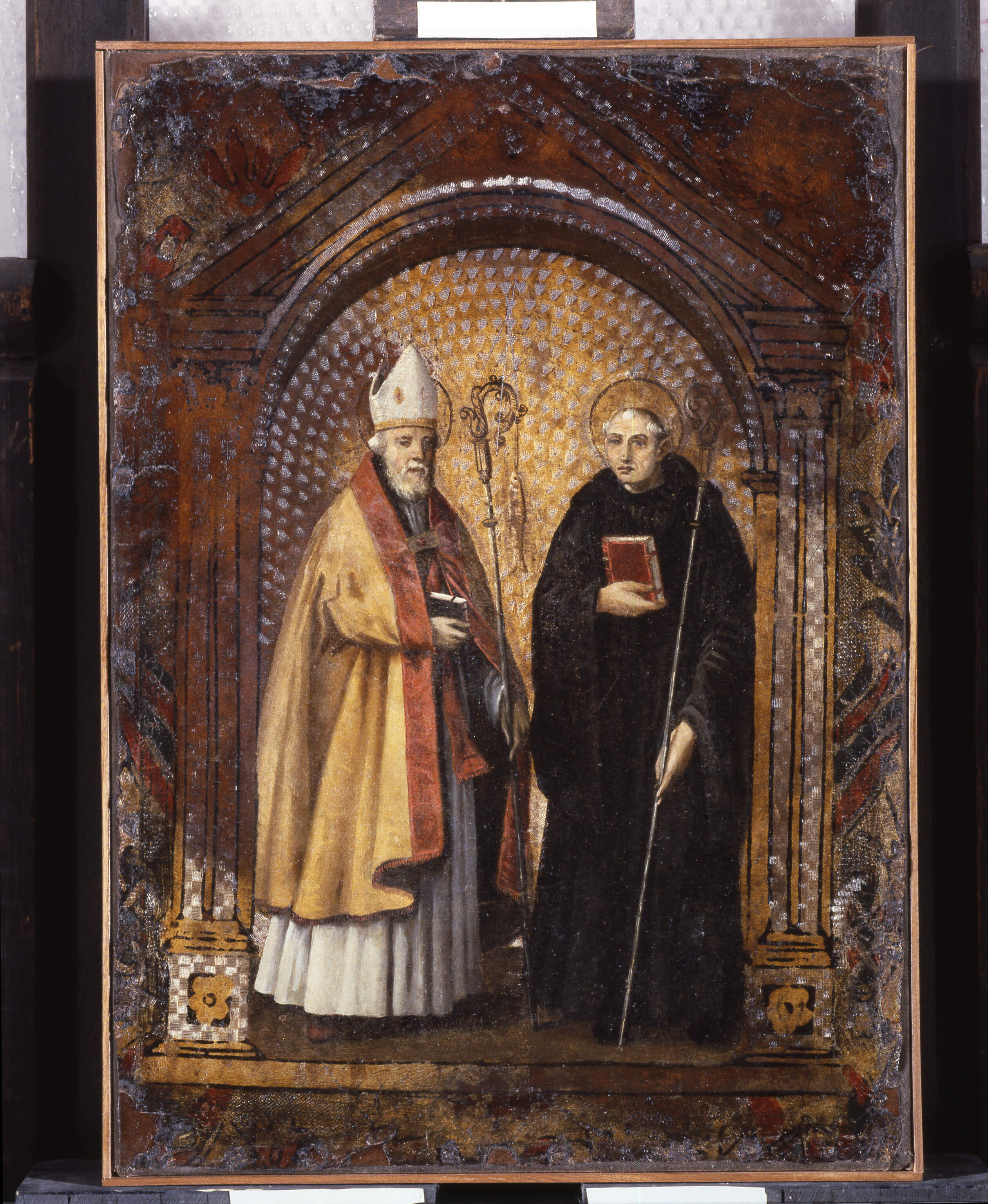 I santi Zeno e Benedetto, I santi Zeno e Benedetto (dipinto, frammento) - ambito veronese (metà sec. XVI)