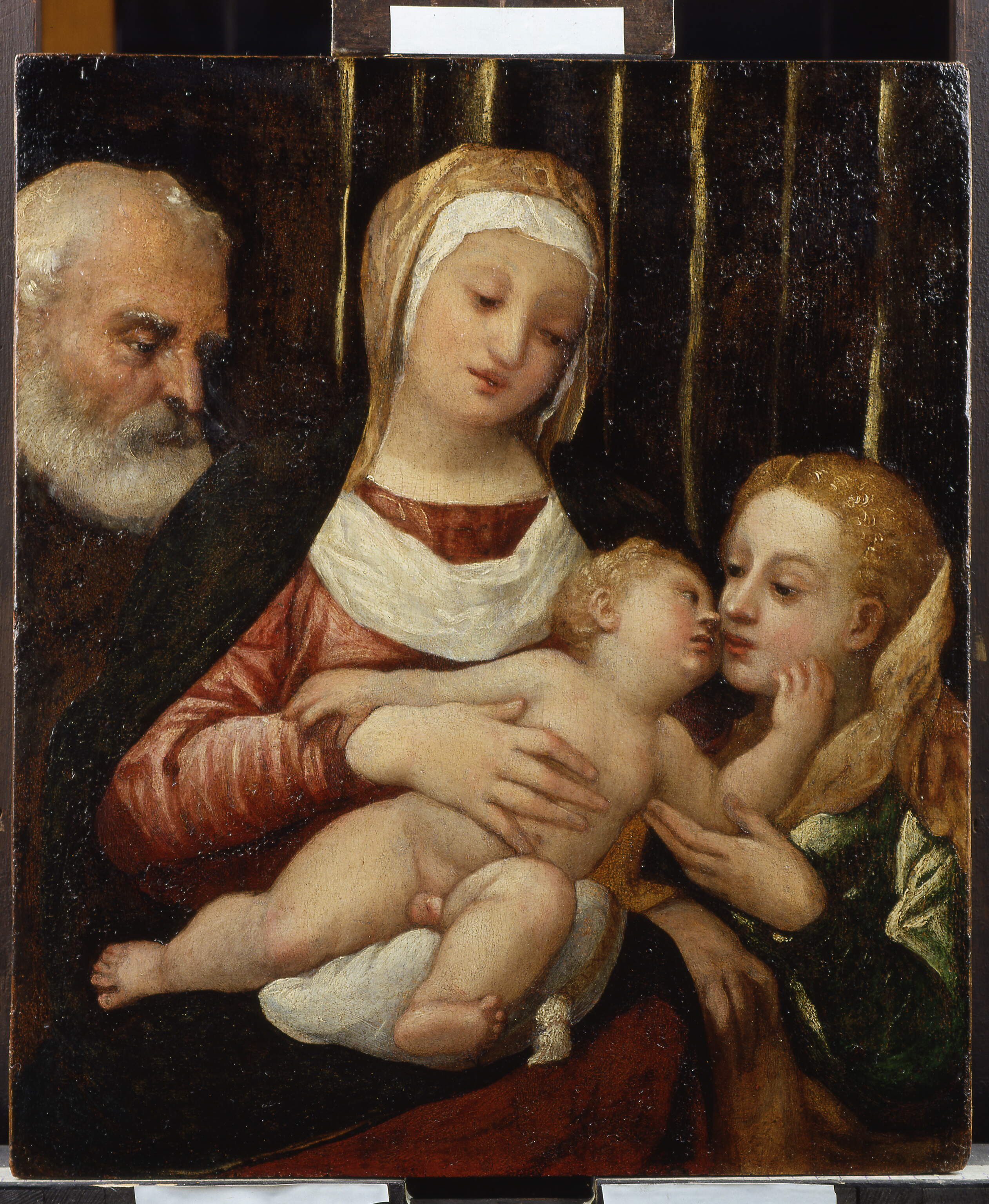 Sacra Famiglia con santa Caterina, Sacra Famiglia con Santa Caterina (dipinto, opera isolata) - ambito veneto (prima metà sec. XVI)