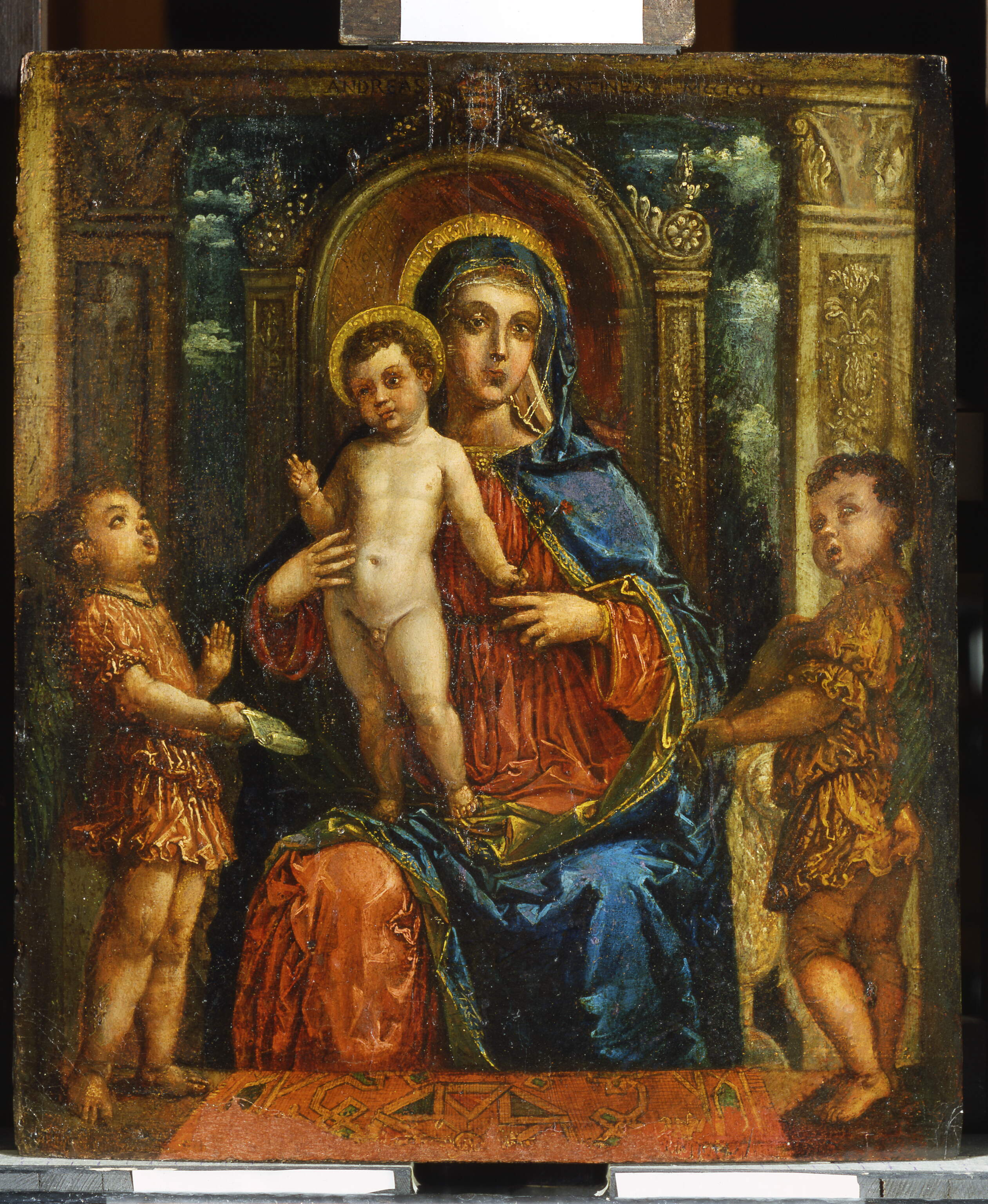 Madonna con il bambino, Madonna con Bambino (dipinto, opera isolata) - ambito veronese (sec. XIX)