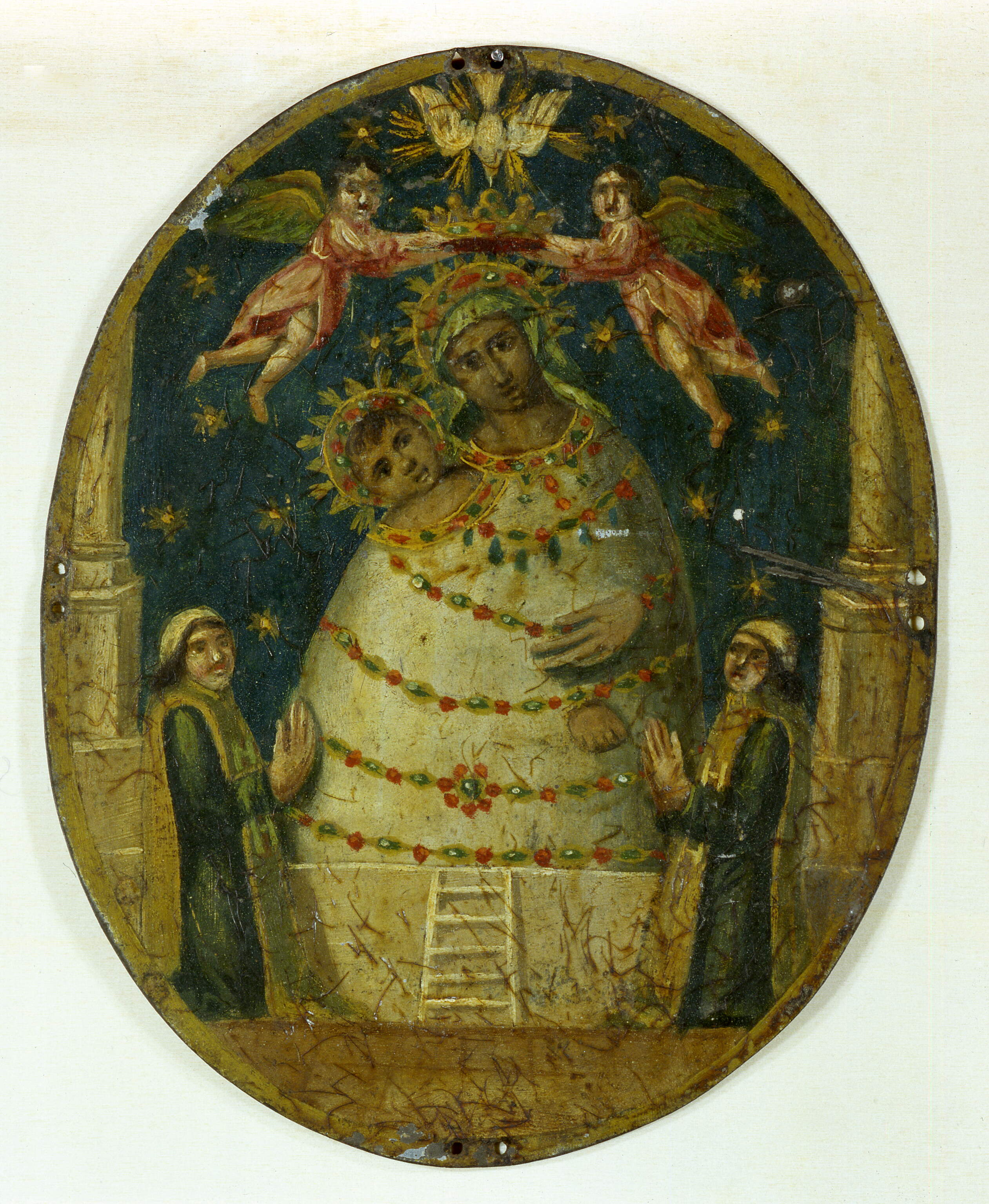 Madonna della Scala, Madonna del Rosario (dipinto, opera isolata) - ambito italiano (sec. XIX)