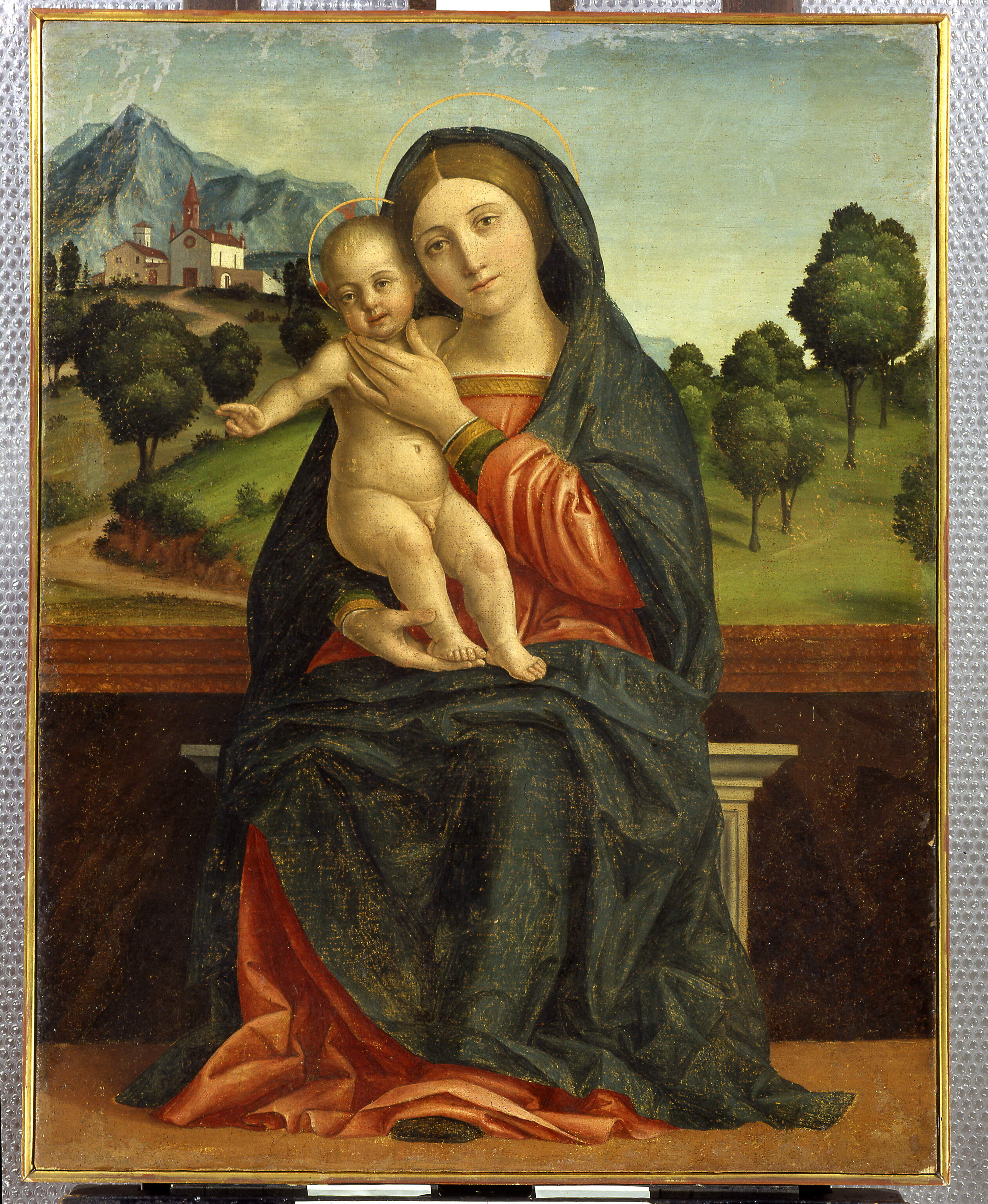 Madonna con il bambino, Madonna con il bambino (dipinto, opera isolata) di Dai Libri Girolamo (secc. XVI-XVI)