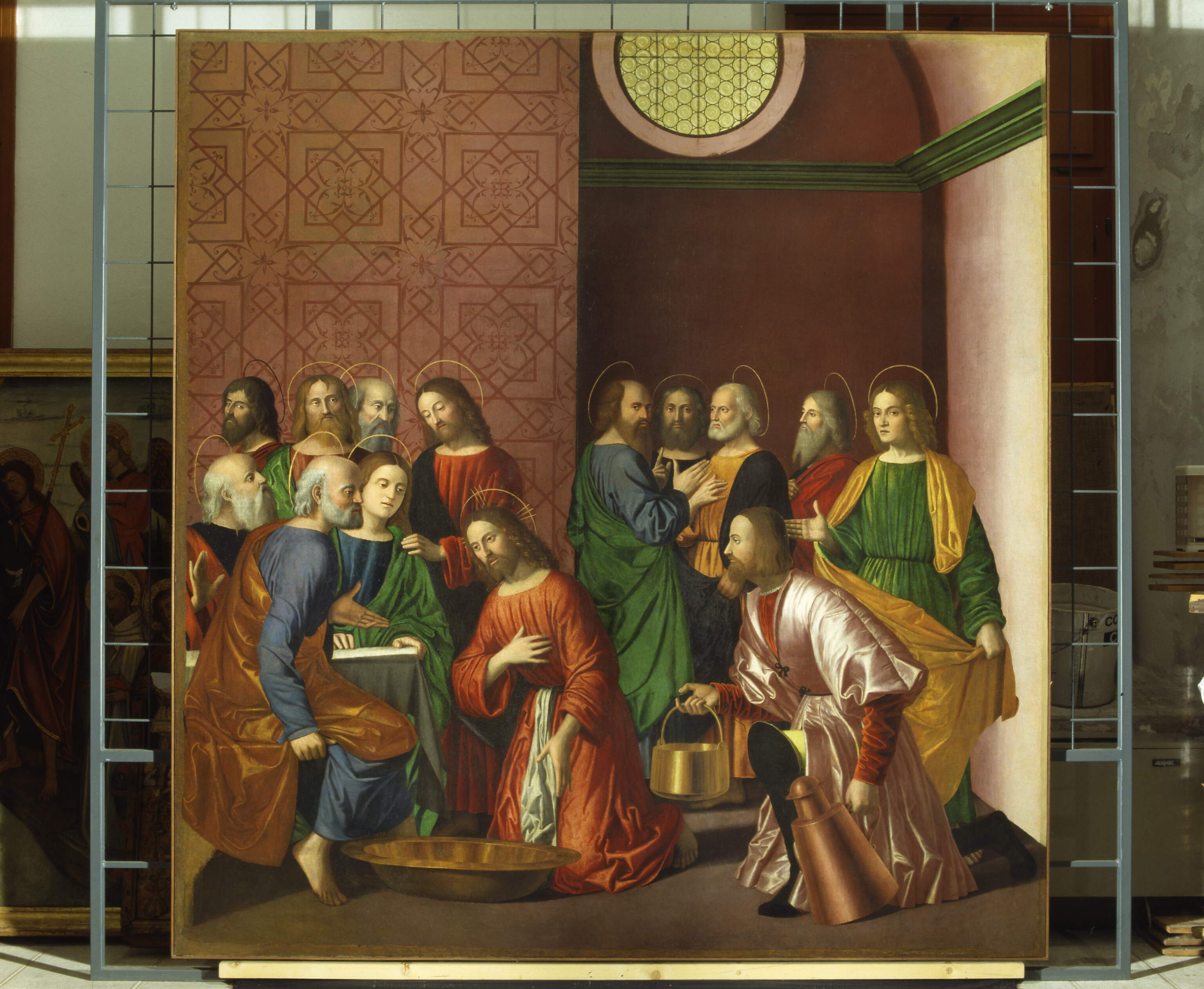 Lavanda dei piedi, Lavanda dei piedi (dipinto, opera isolata) di Morone Francesco (secc. XVI-XVI)