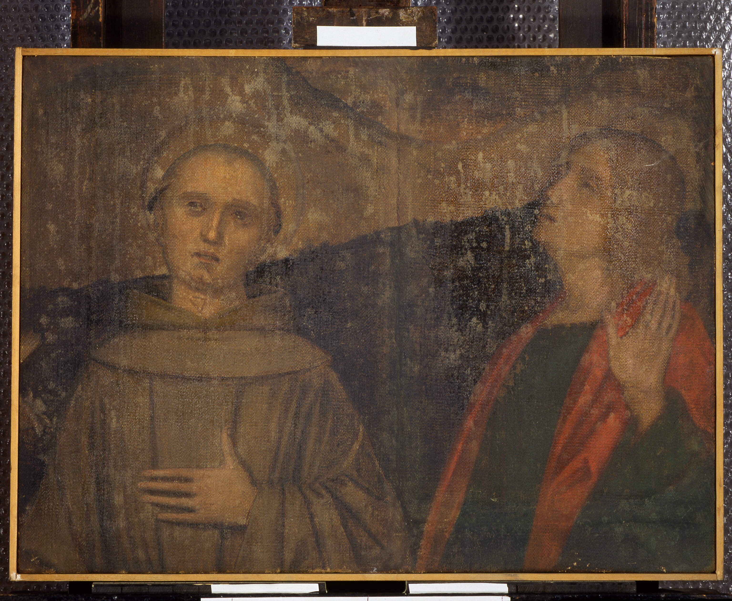 Sant'Antonio di Padova, Sant'Antonio di Padova (dipinto, frammento) di Morone Francesco (sec. XVI)