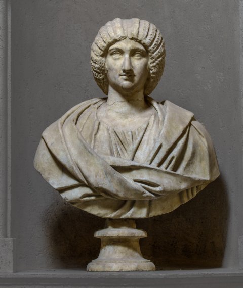 Giulia Aquila Severa (testa/ ritratto, femminile) (SECOLI/ III)