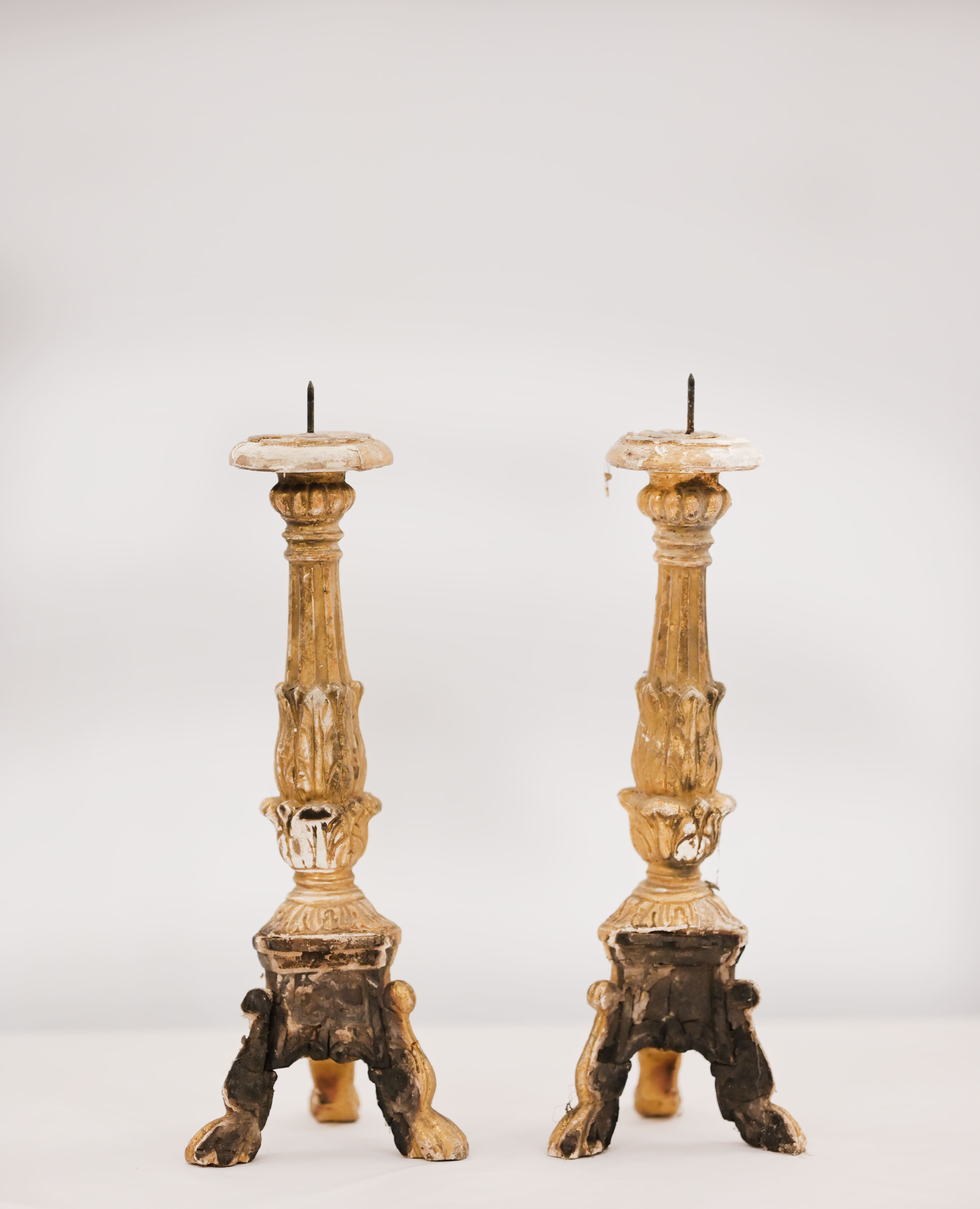 candeliere, paio - bottega napoletana (XVIII)