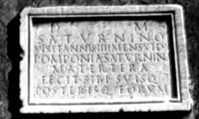 lastra, funeraria (SECOLI/ I)