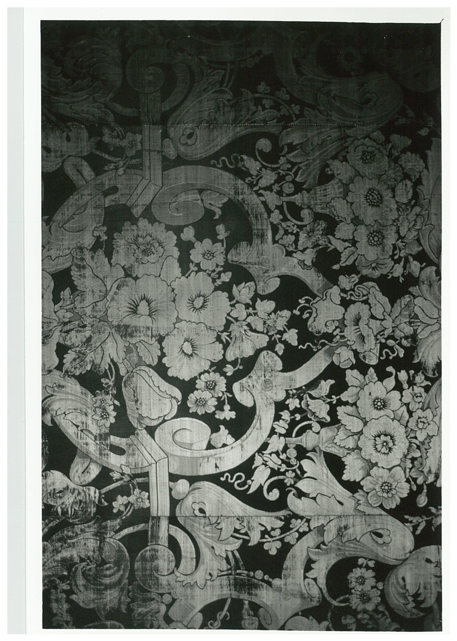 tessuto, elemento d'insieme - manifattura francese (?) (terzo quarto XIX)