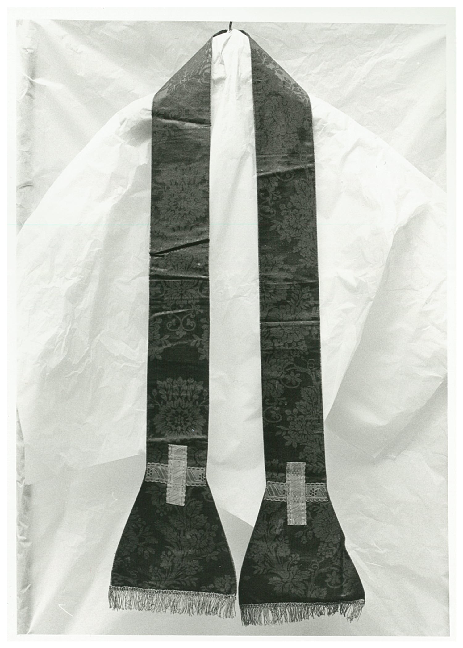 stola, elemento d'insieme - manifattura italiana (fine/ inizio XIX-XX)