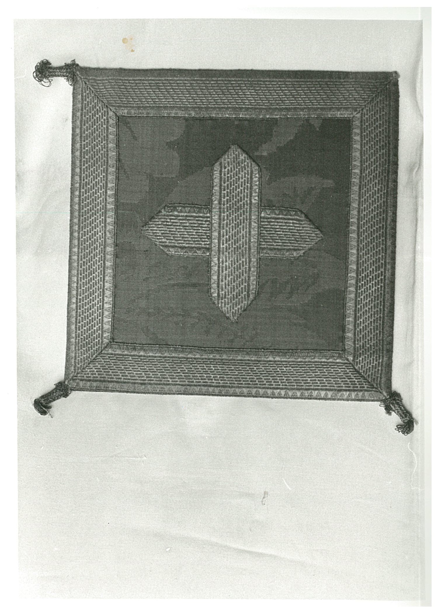 borsa del corporale, elemento d'insieme - manifattura italiana (fine/ inizio XIX-XX)