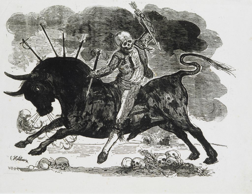 Tauromachia, combattimento con i tori (stampa) di Hebborn Eric (XX)