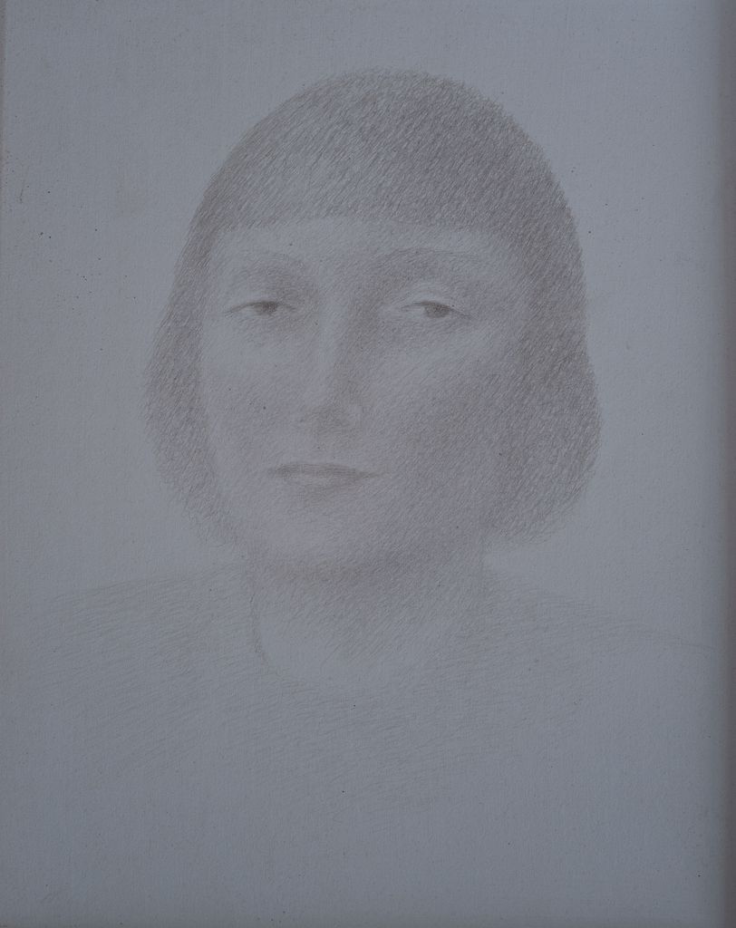 Testa di donna, ritratto di donna (disegno) di Gerardi Alberto (XX)