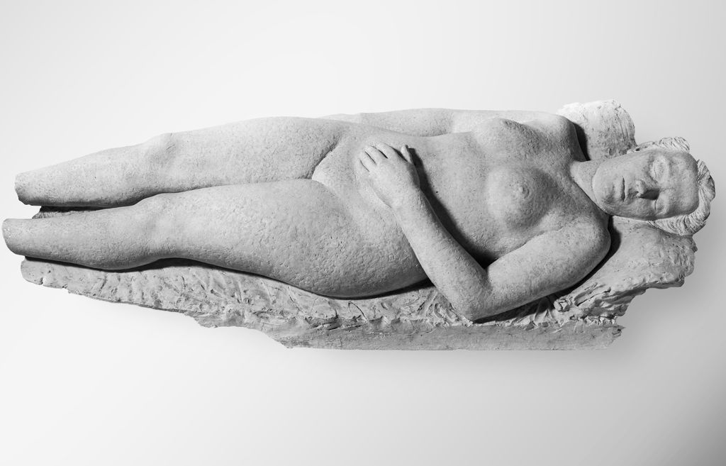 Letizia, nudo femminile disteso, ritratto di Letizia Placidi (scultura) di Spadini Andrea (XX)