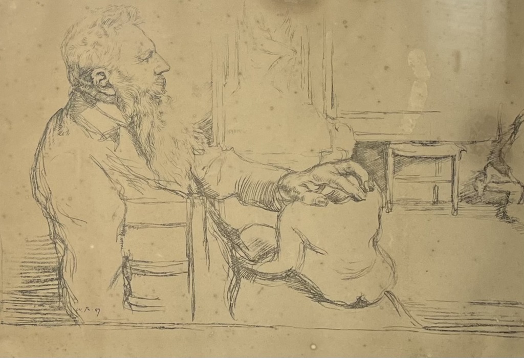 Ritratto di Auguste Rodin, ritratto di Auguste Rodin (stampa) di Rothenstein William (XX)