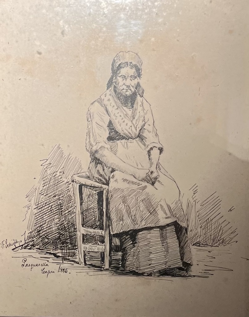 Pasquarella, ritratto di donna caprese (disegno) di Schiøttz-Jensen Niels Frederik (XX)