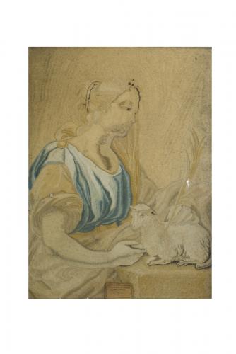 Santa Caterina d'Alessandria (tessuto) - ambito Italia meridionale (metà sec. XVIII)