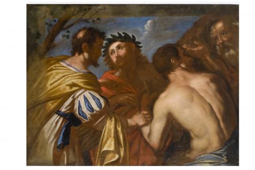 Il giudizio di Mida (dipinto) di Coppola Giovanni Andrea (attribuito) (sec. XVII)