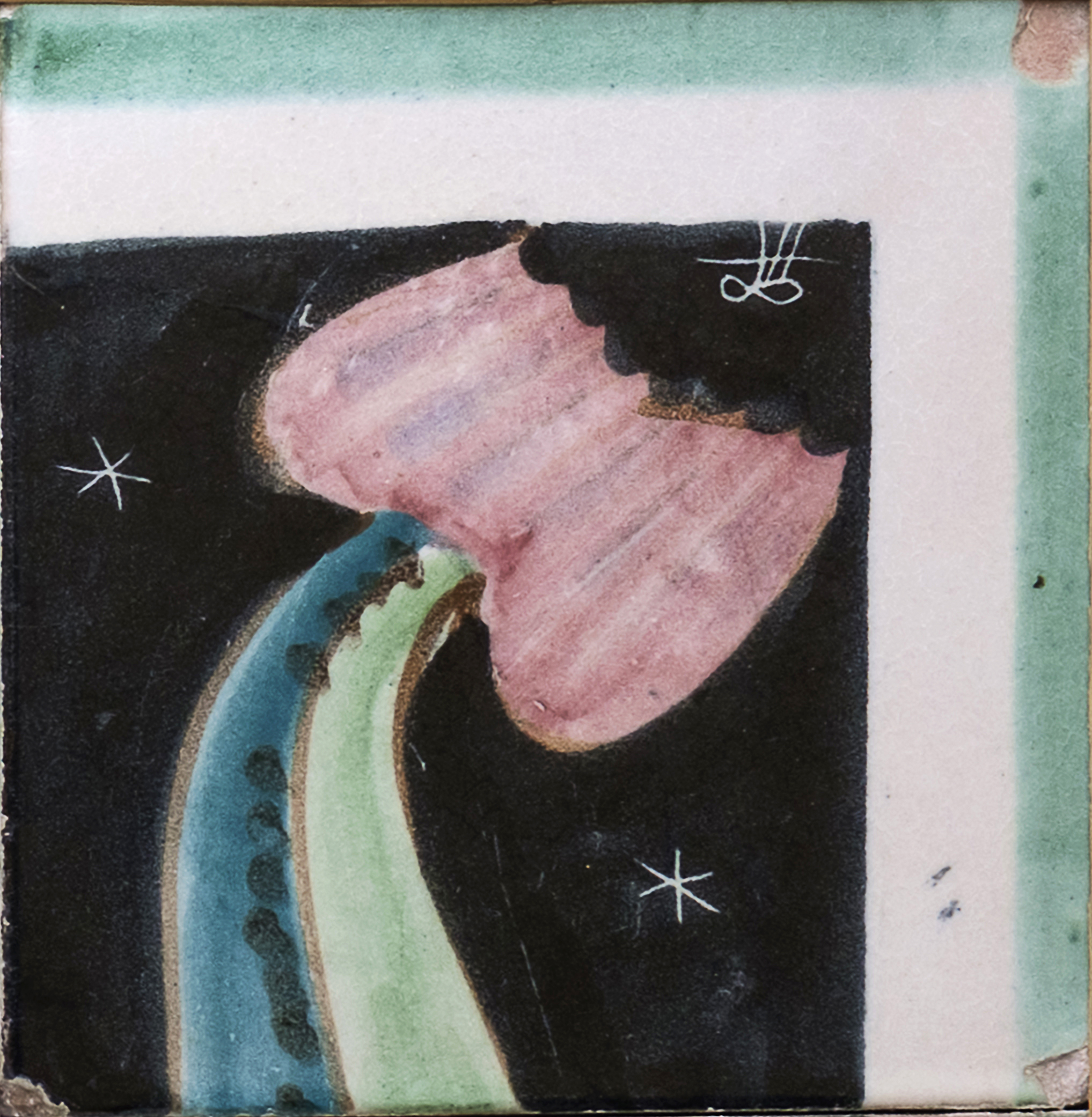 Profeta Jonas, coda della balena (piastrella) di Dölker, Richard (prima metà XX)