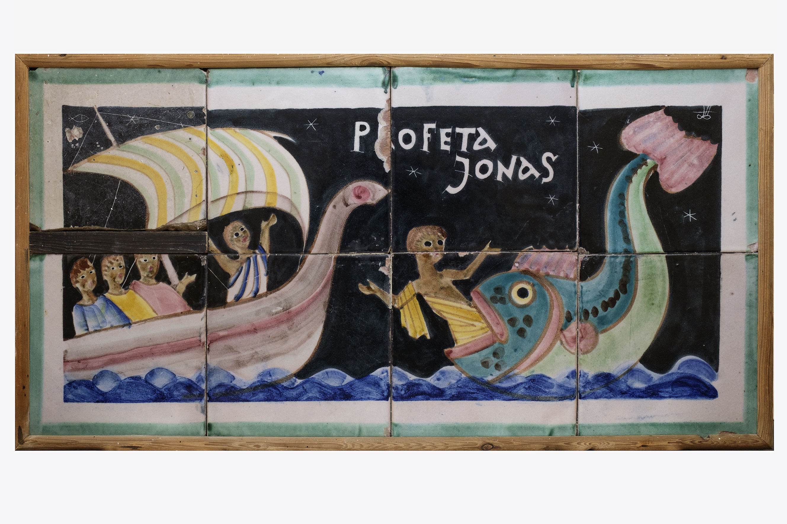 Profeta Jonas, profeta Giona inghiottito dalla balena (pannello) di Dölker, Richard (prima metà XX)