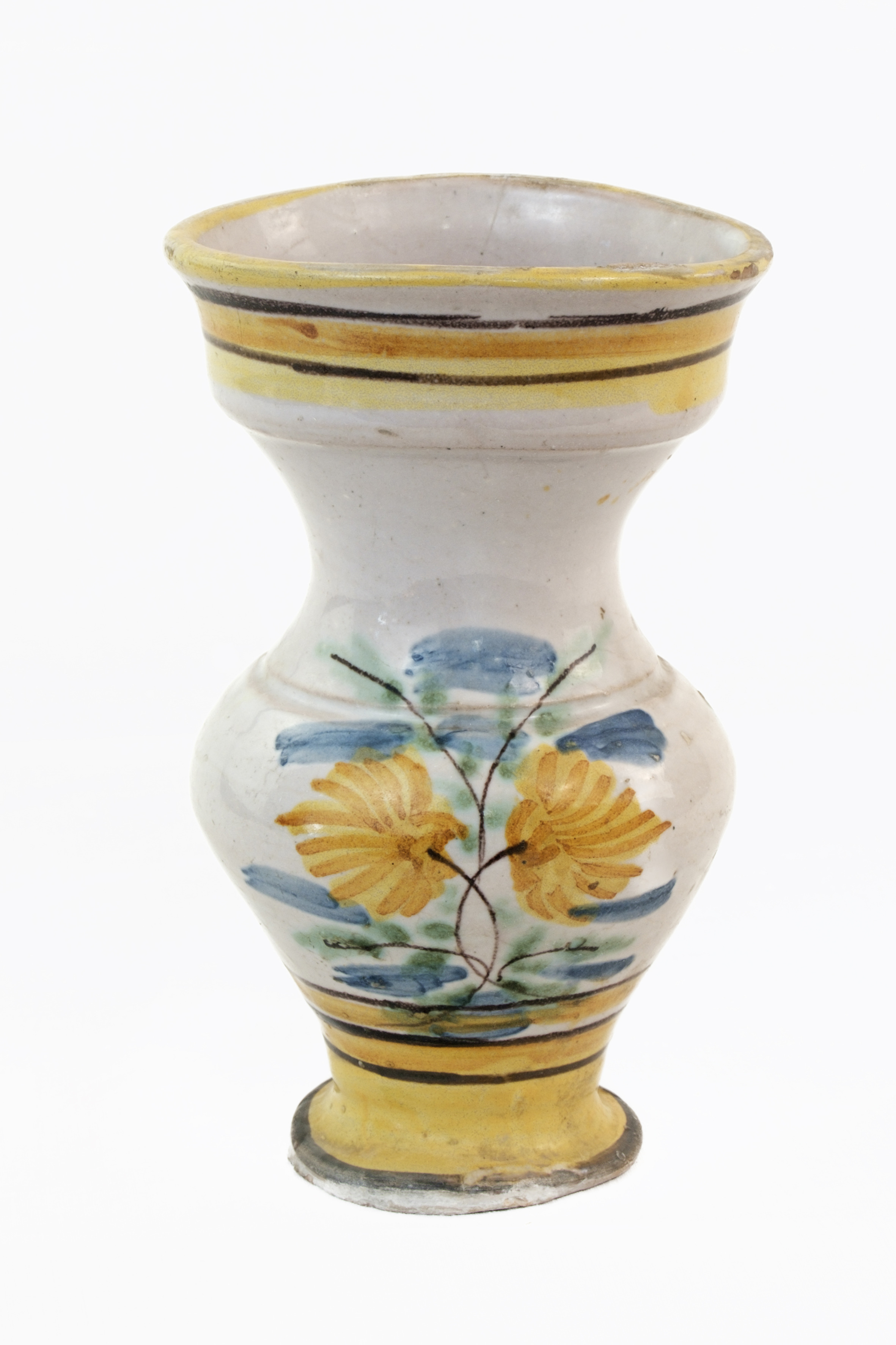 motivo floreale stilizzato (vasetto) - ambito vietrese (metà XIX)