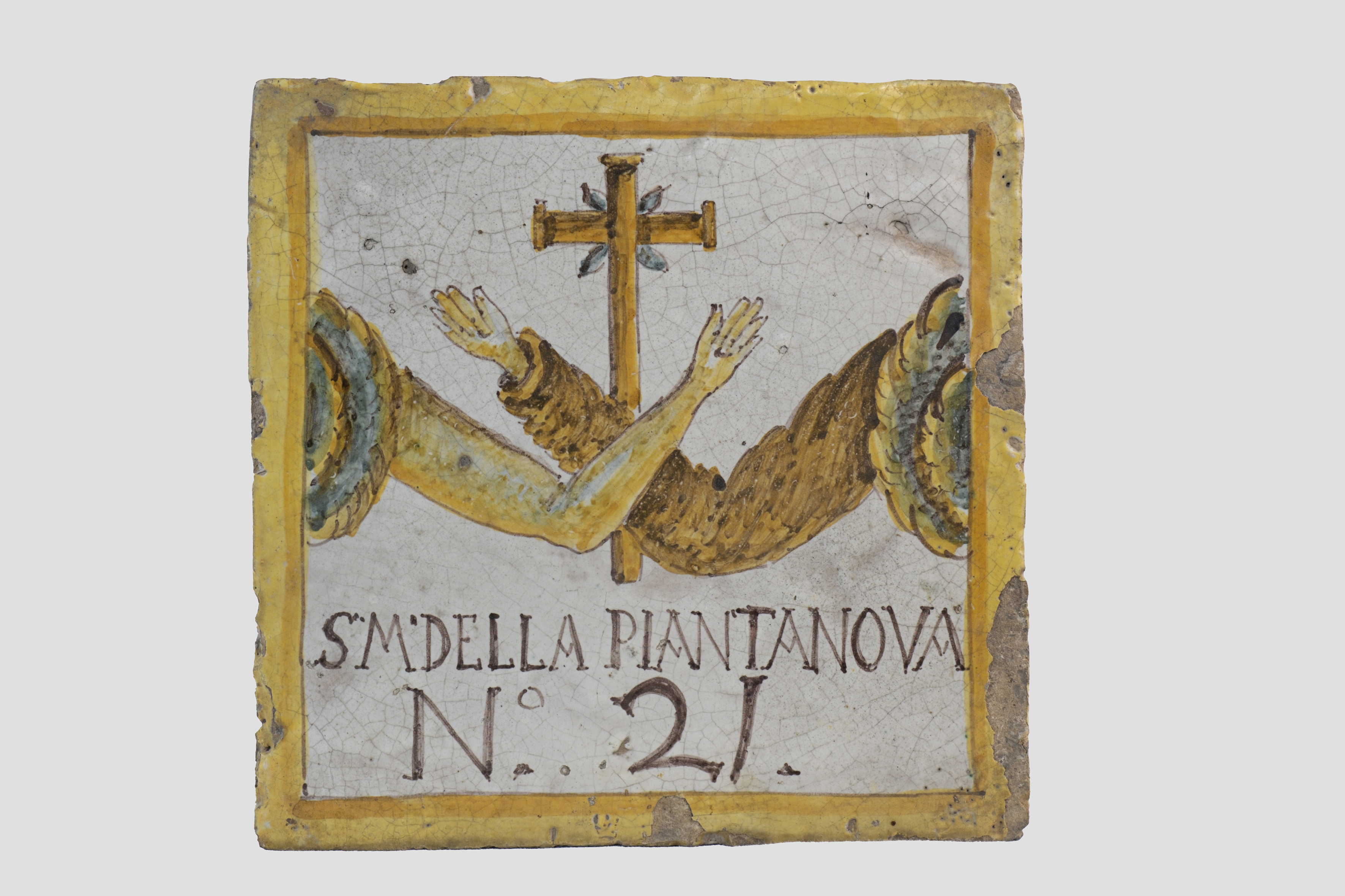 Simbolo francescano (targa) - ambito salernitano (seconda metà XVIII)