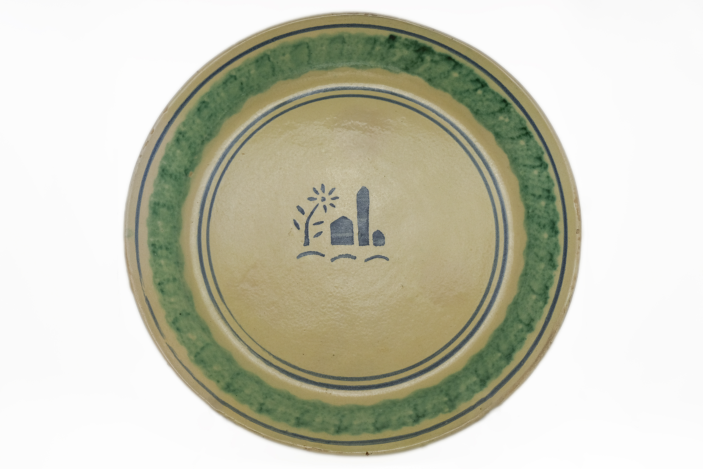 casette stilizzate con fiore (piatto) - AMBITO VIETRESE (inizio XX)