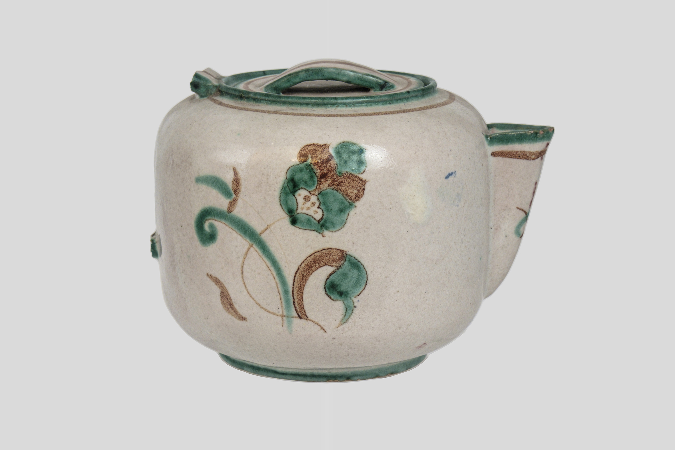 tema floreale (teiera) di MACS Manifattura Artistica Ceramica Salerno | (anni quaranta XX)