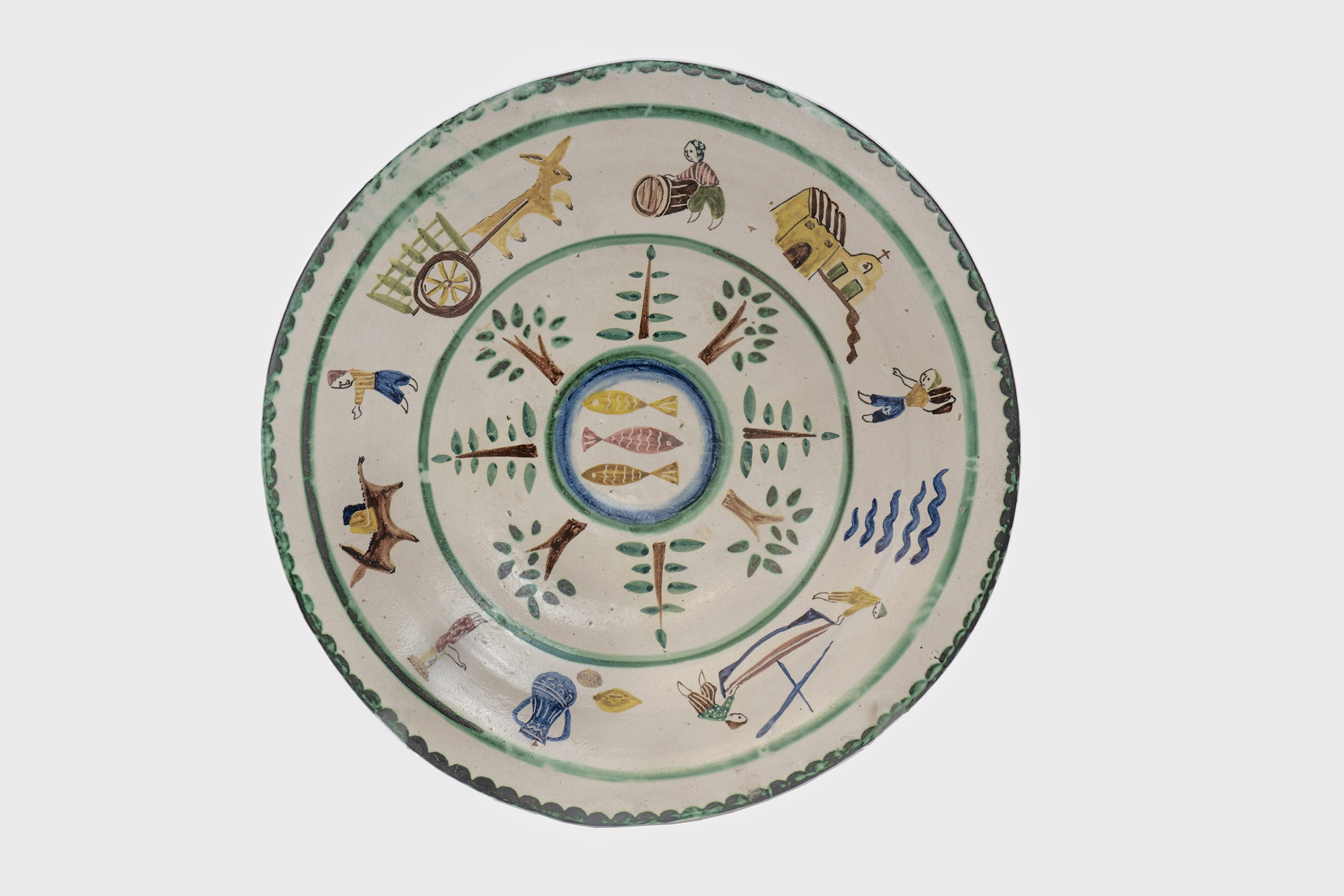 elementi figurativi (piatto) di Ceramica Pinto (anni cinquanta XX)